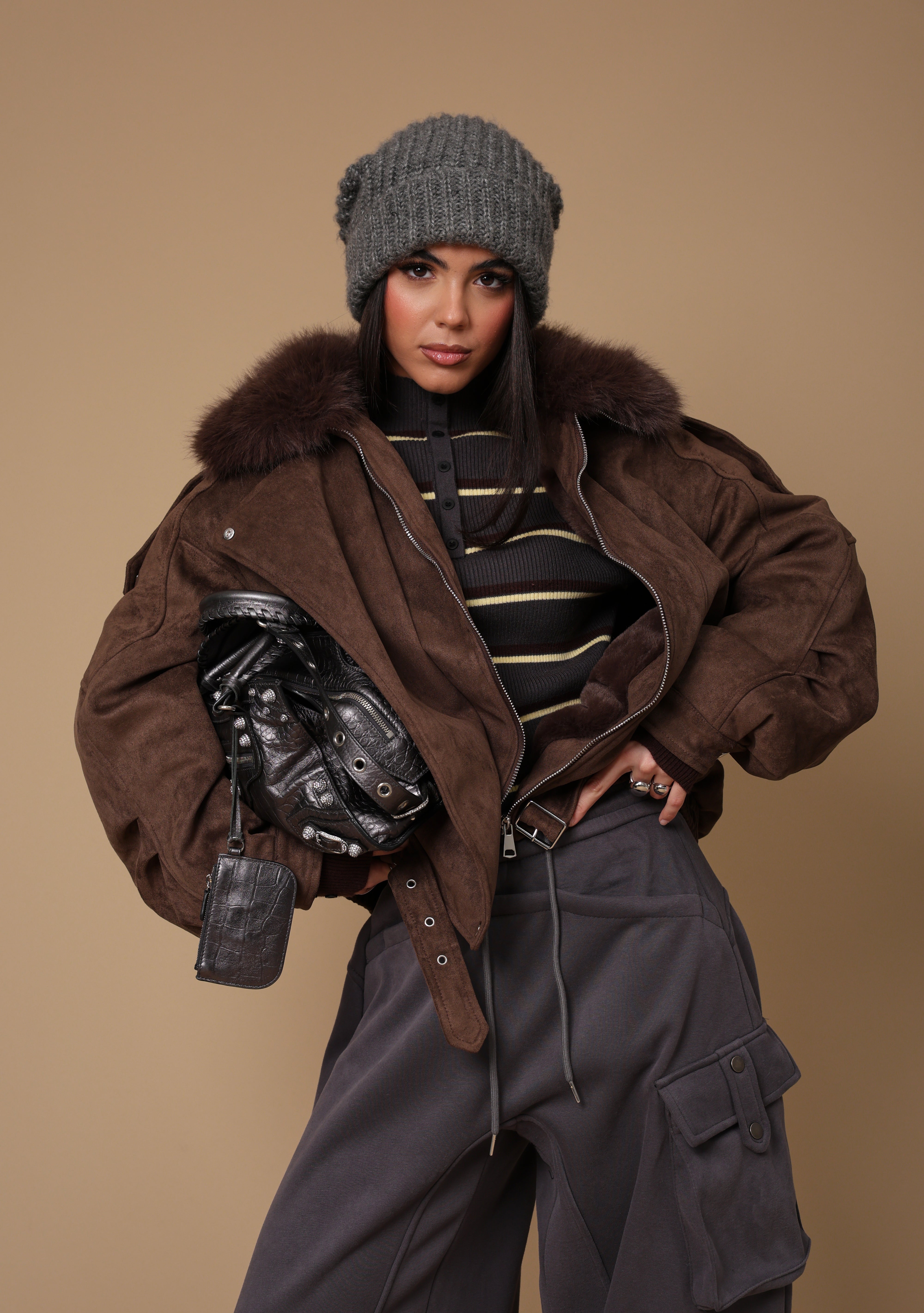 GIUBBINO ECOCAMOSCIO MORGAN MARRONE