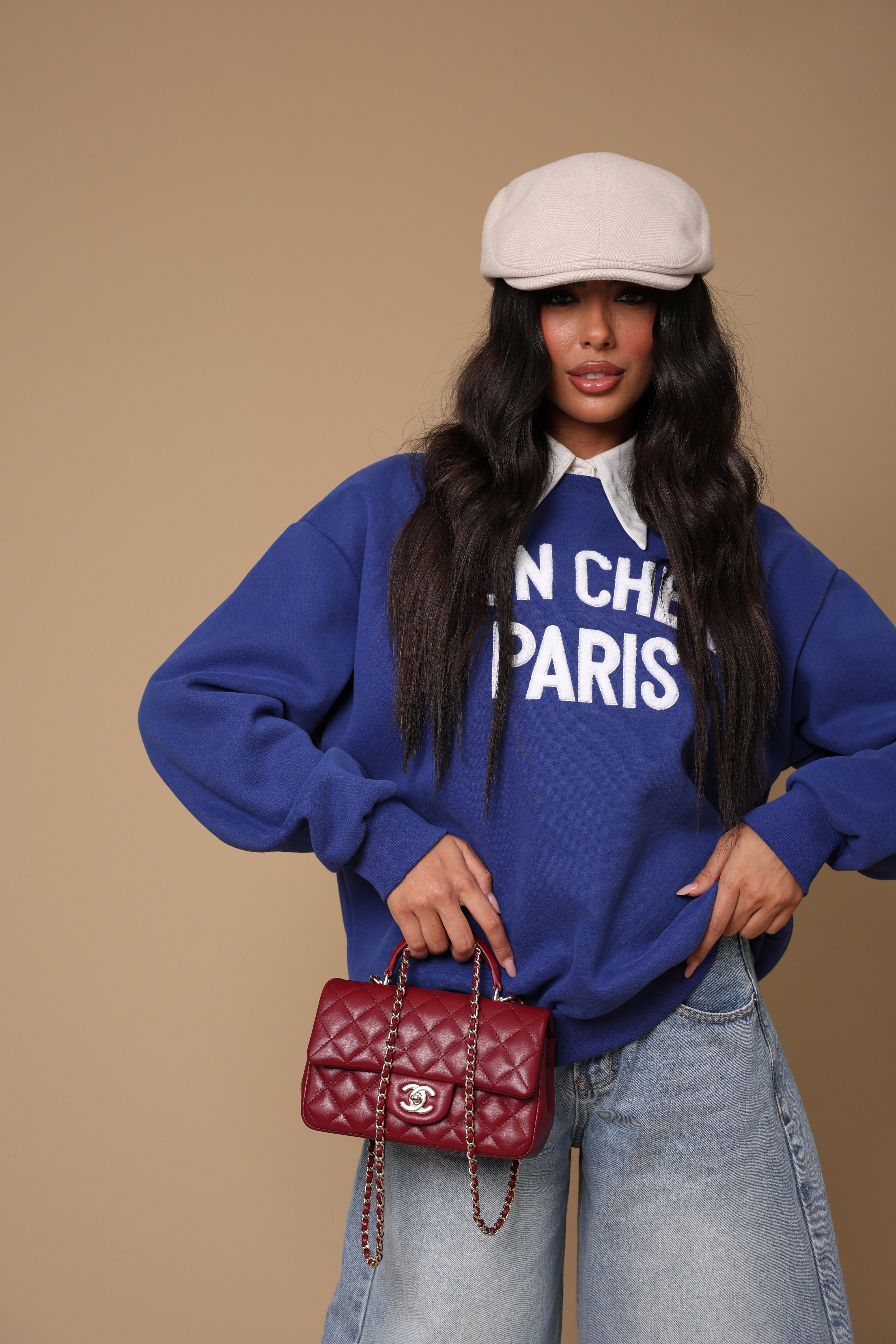 FELPA MON CHERI' PARIS BLU
