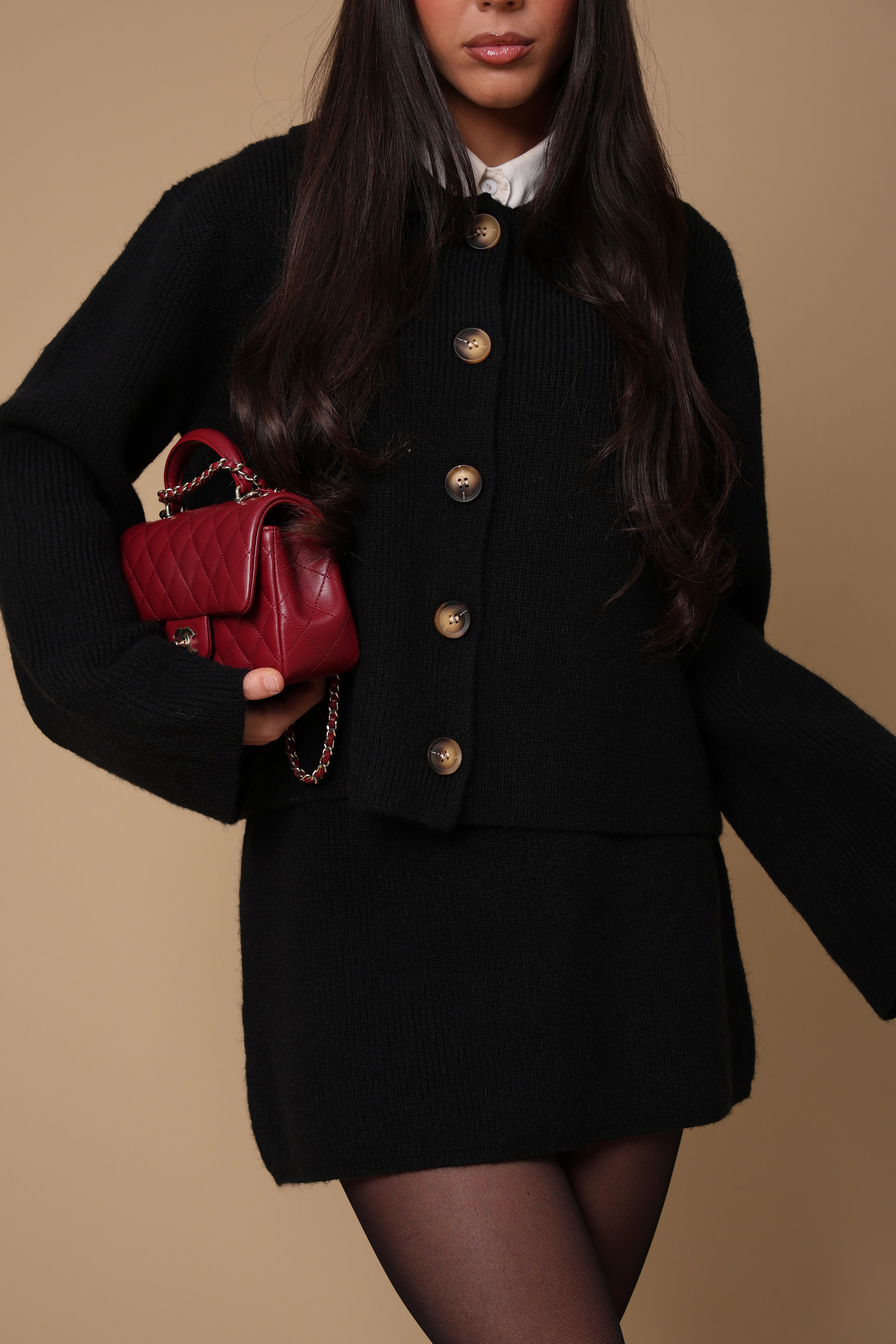 COORDINATO BERNADETTE NERO DUE PEZZI