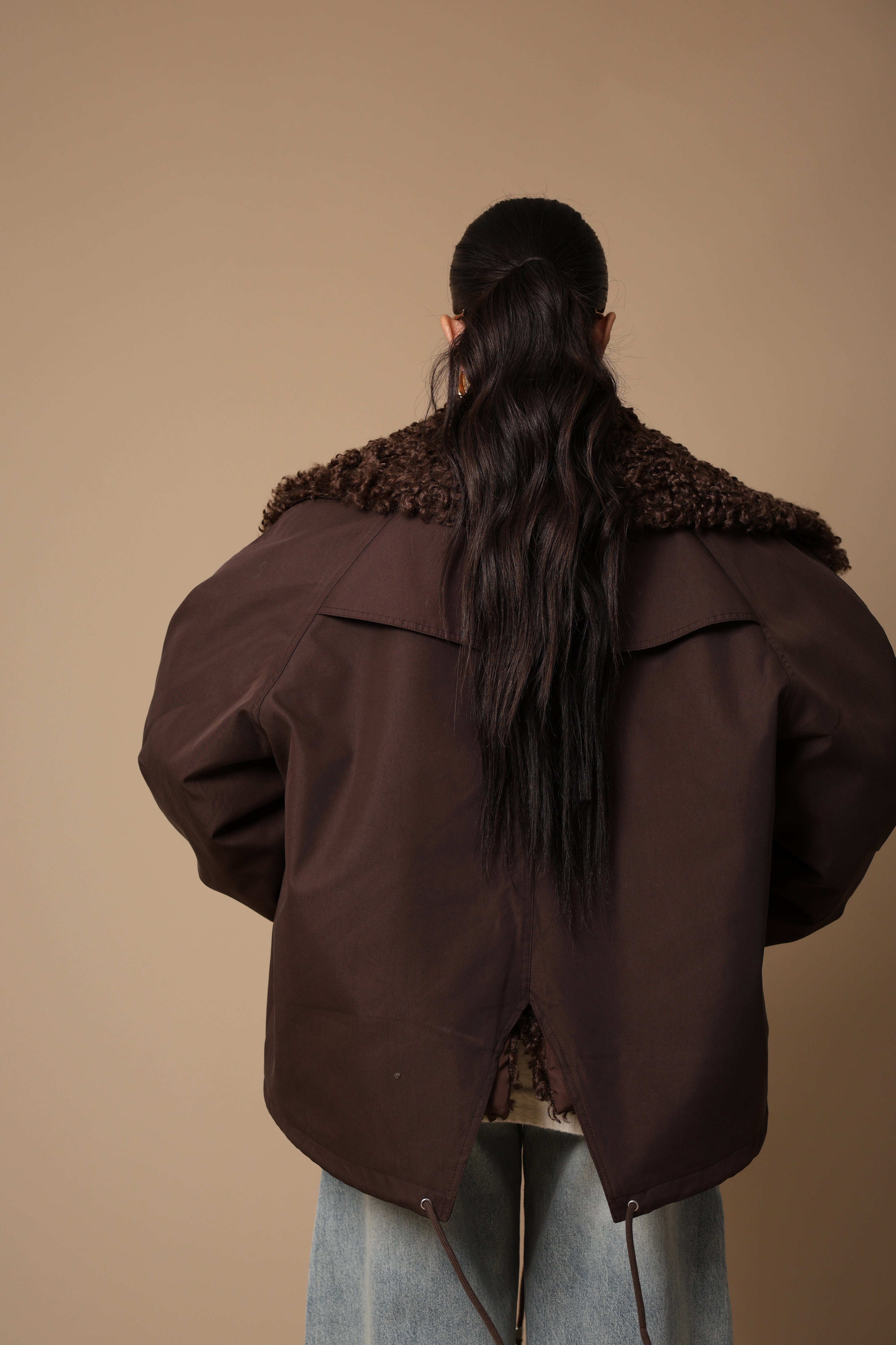 GIUBBINO + ECOPELLICCIA HILDA MARRONE