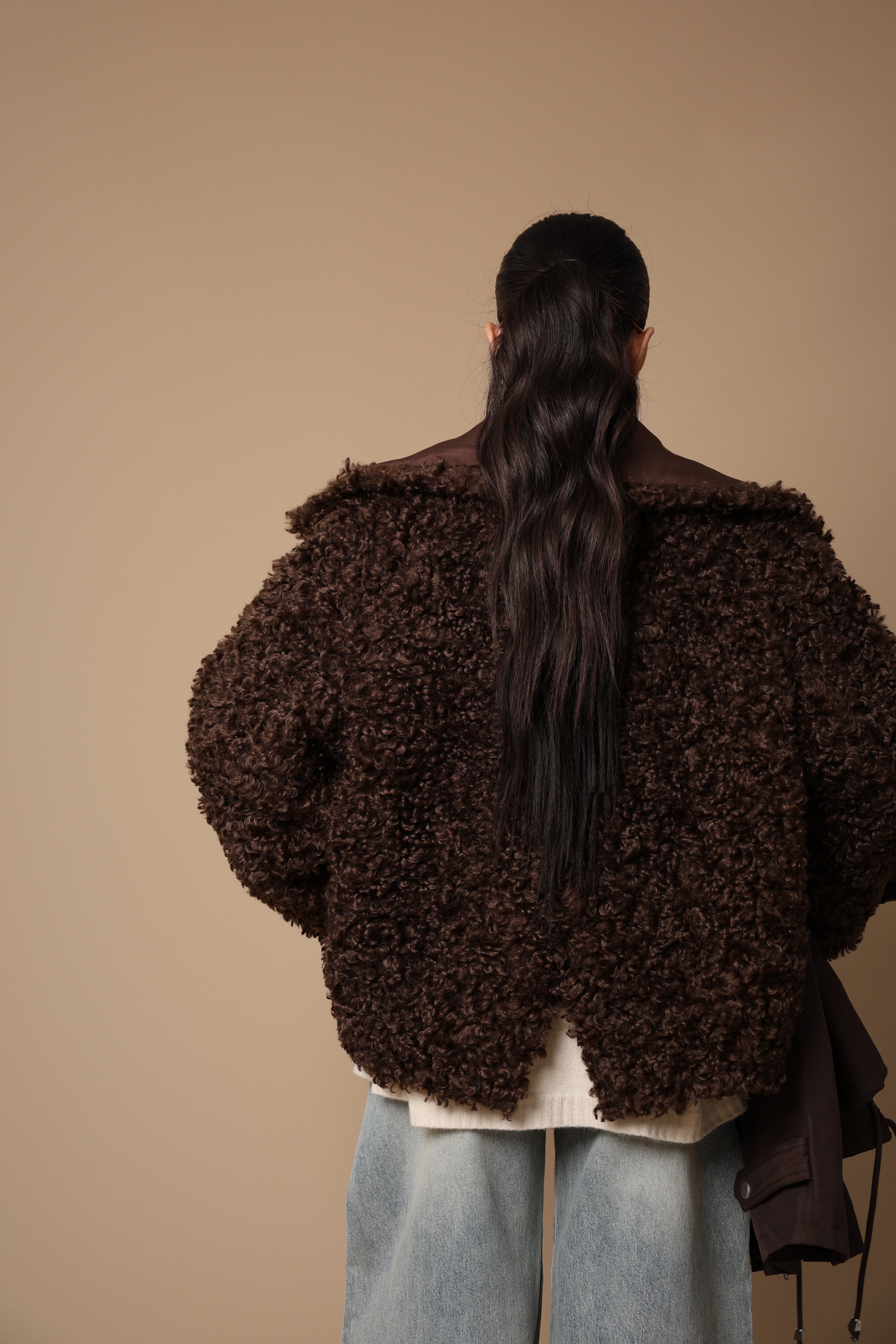 GIUBBINO + ECOPELLICCIA HILDA MARRONE