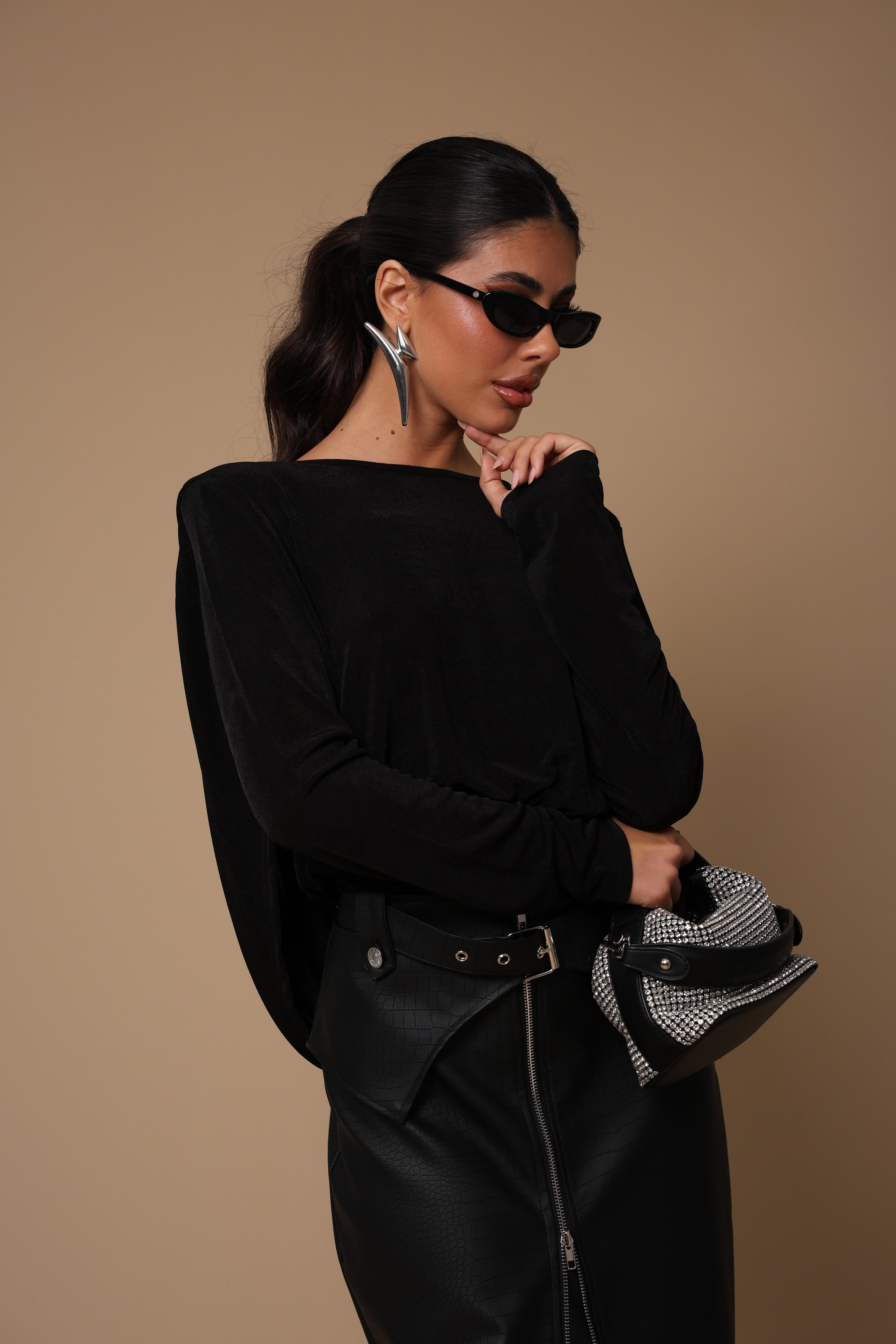 MAGLIA SCIALLATA JUANA NERA