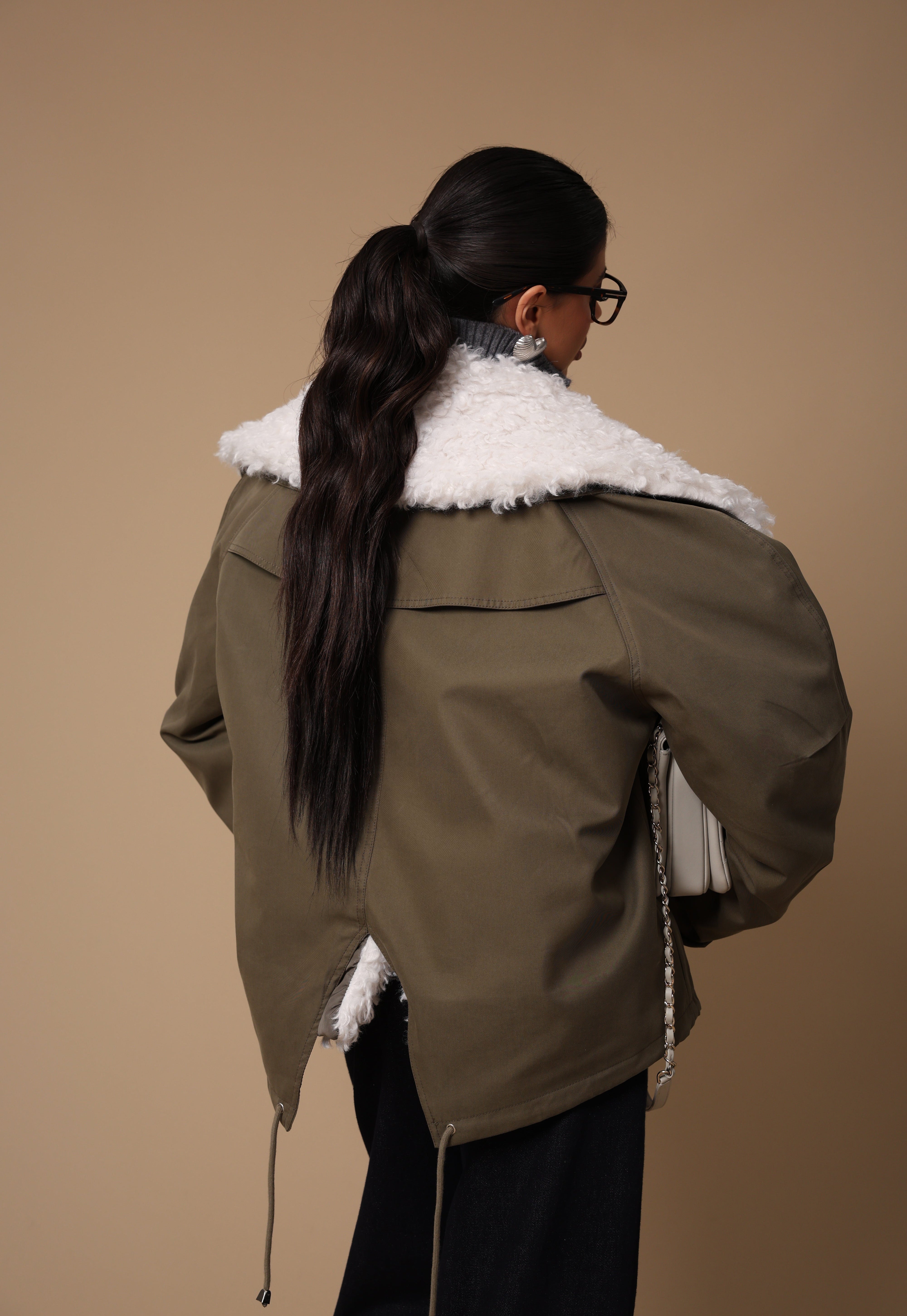 GIUBBINO + ECOPELLICCIA HILDA VERDE/BIANCA