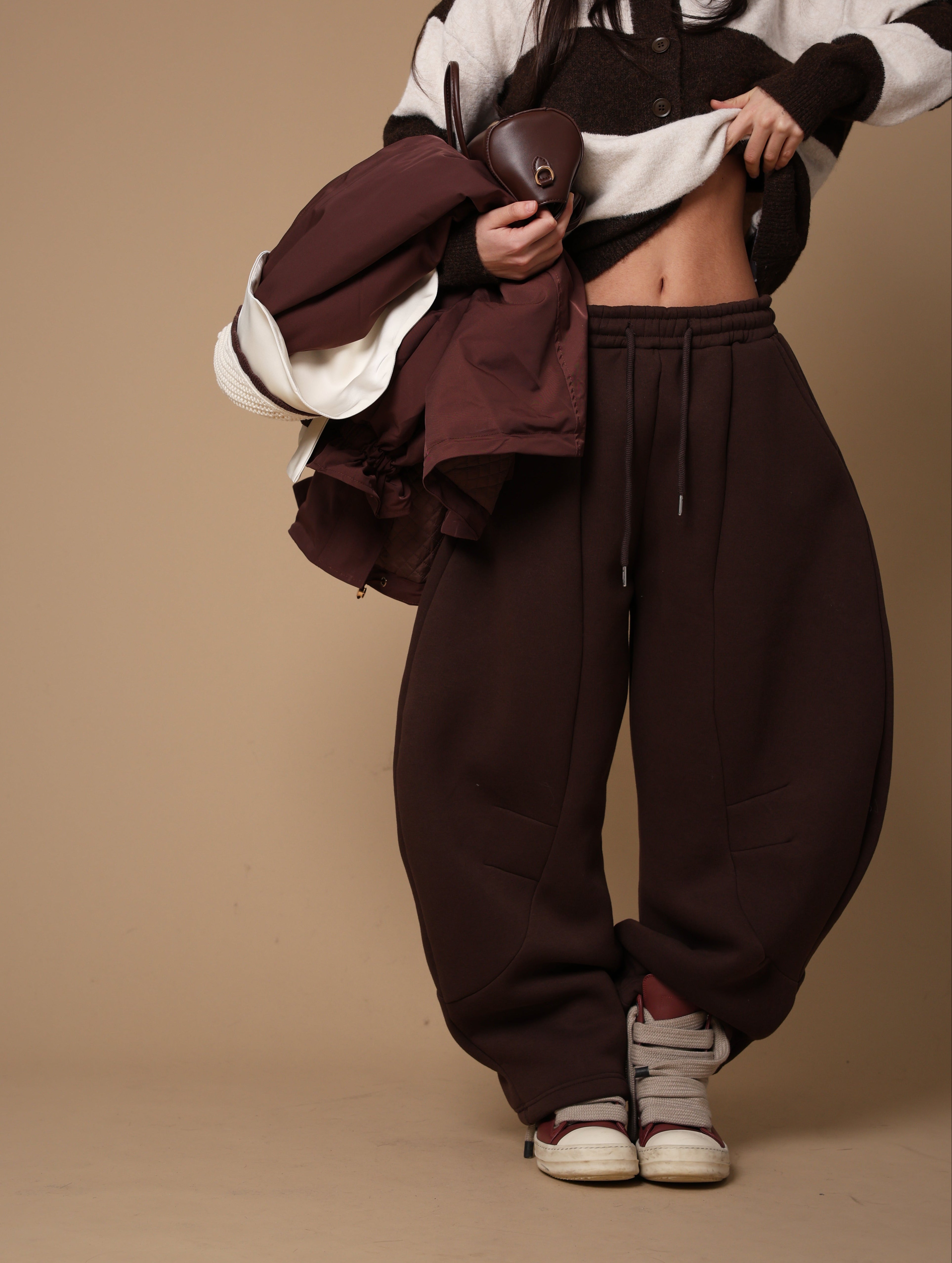 PANTATUTA FELPATO GIOIELE MARRONI