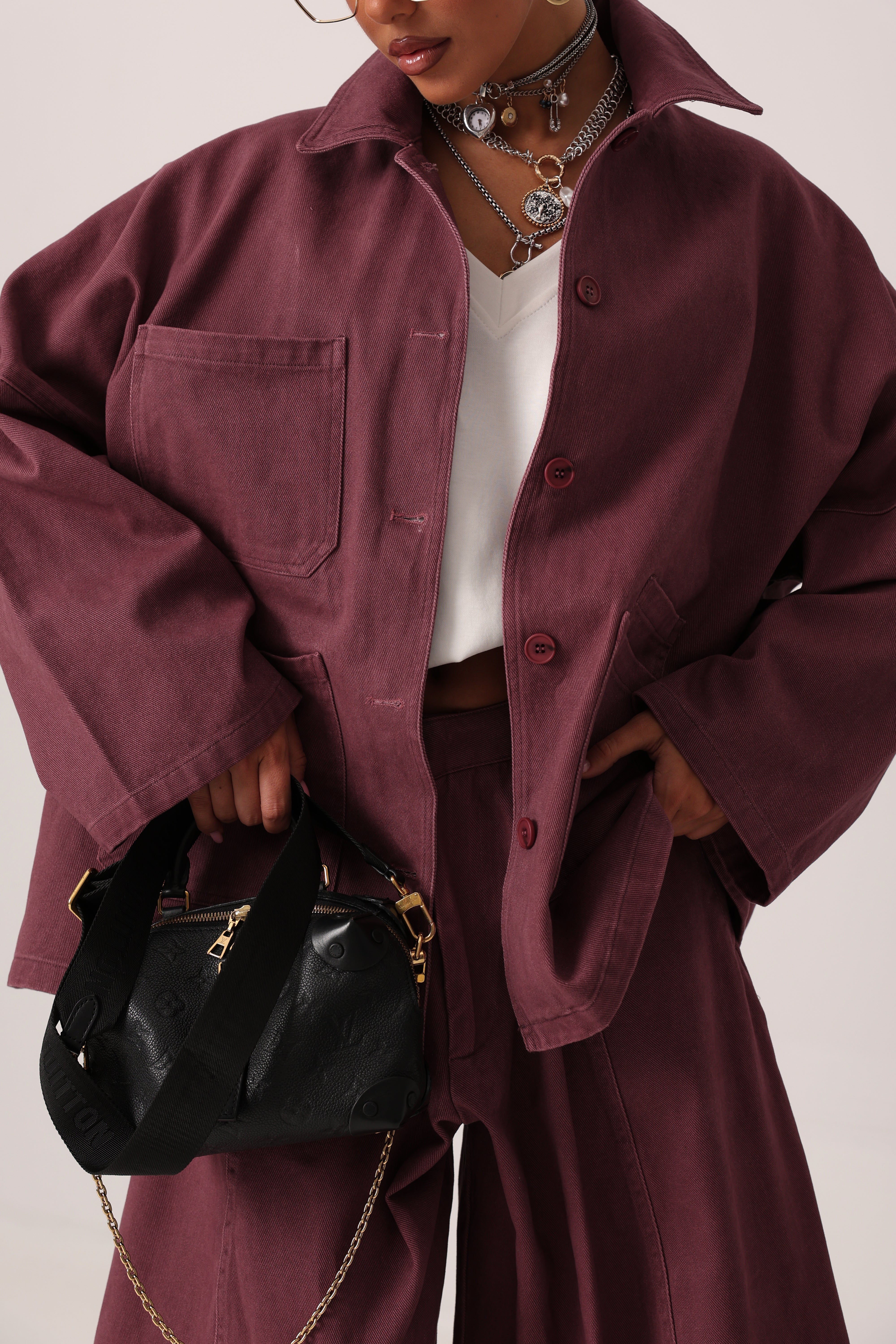 CAMICIA TASCHE MELISSE MALVA