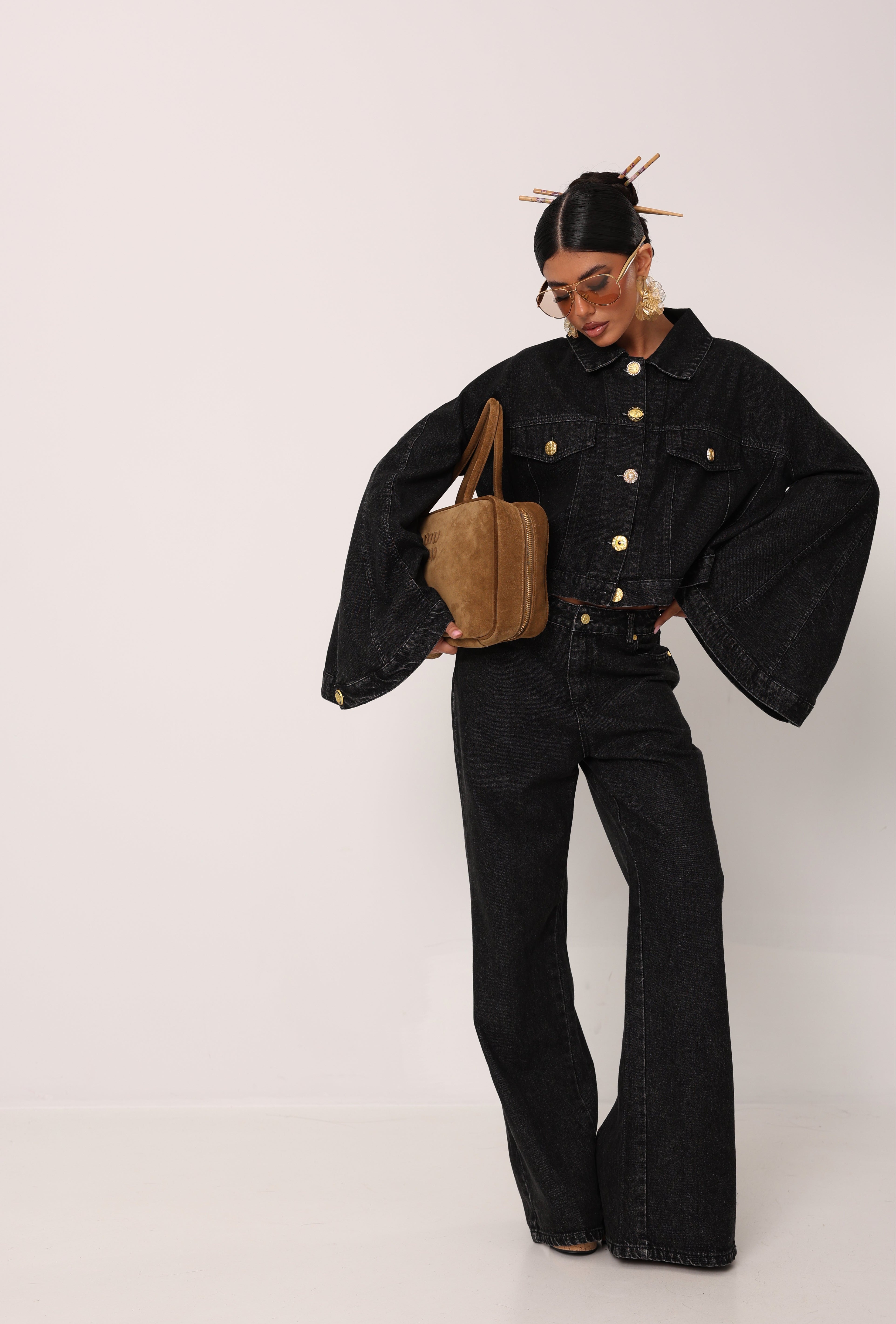 COORDINATO MELLY DENIM NERO