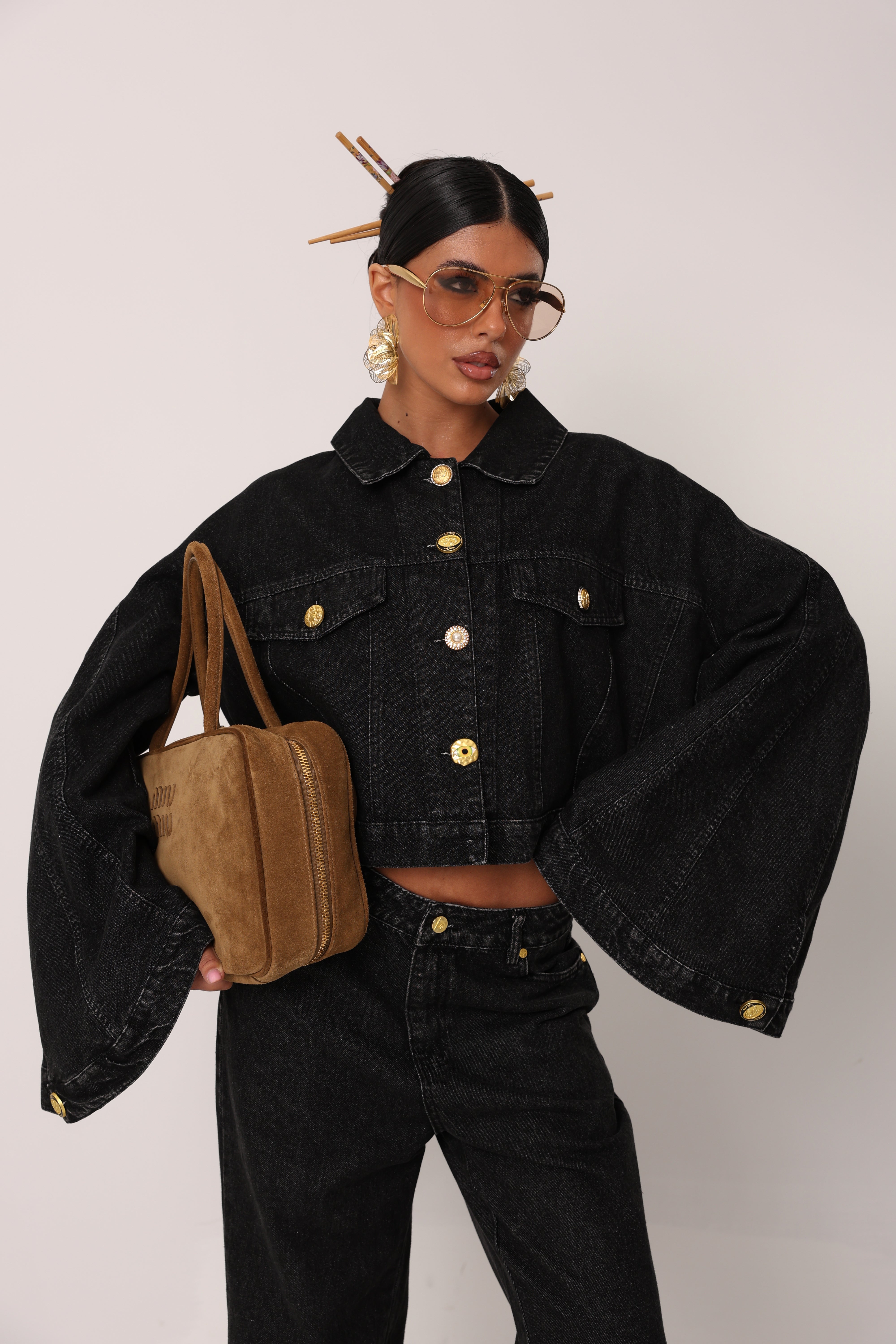 COORDINATO MELLY DENIM NERO