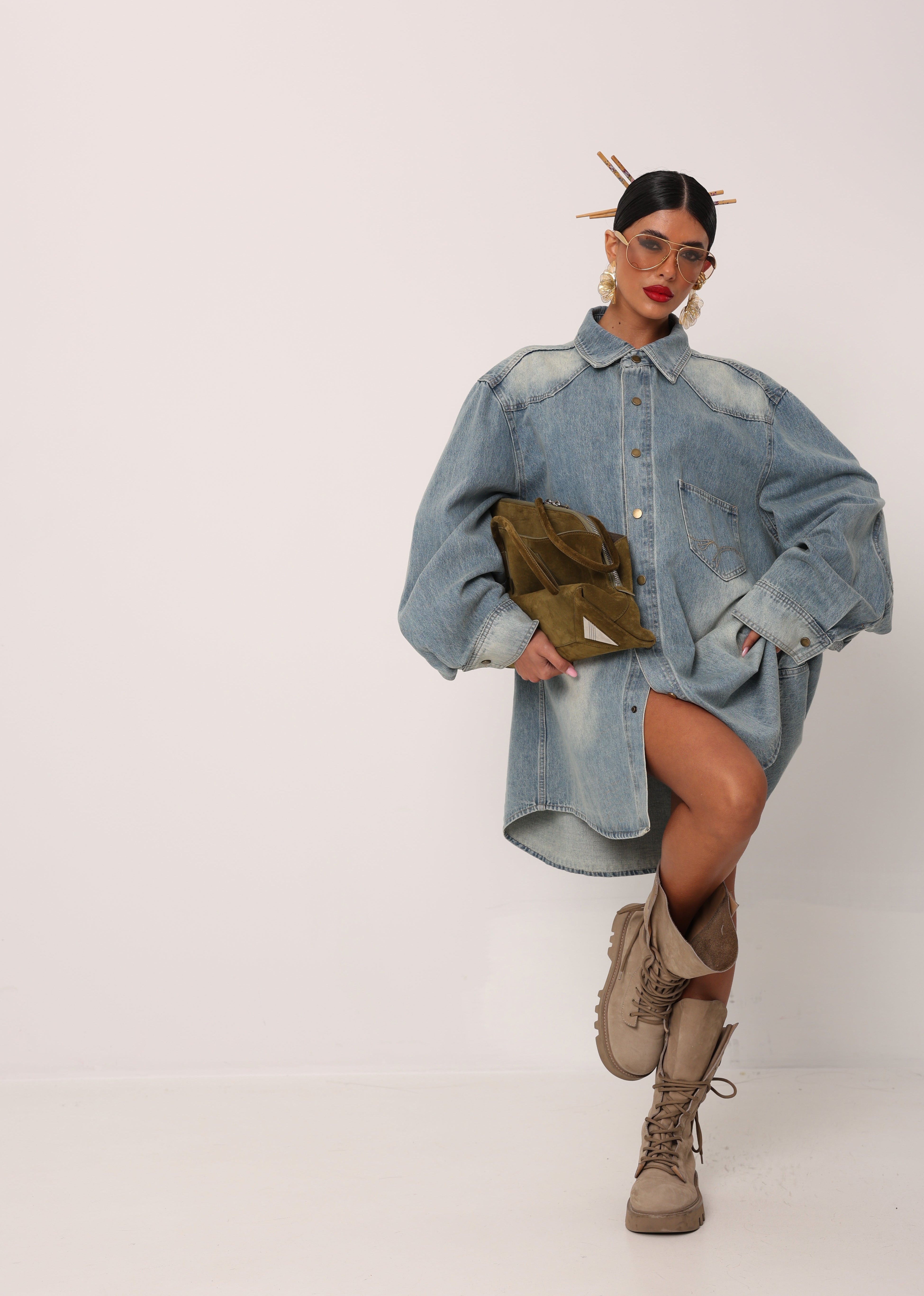 CAMICIONE HOLLIS DENIM SFUMATO