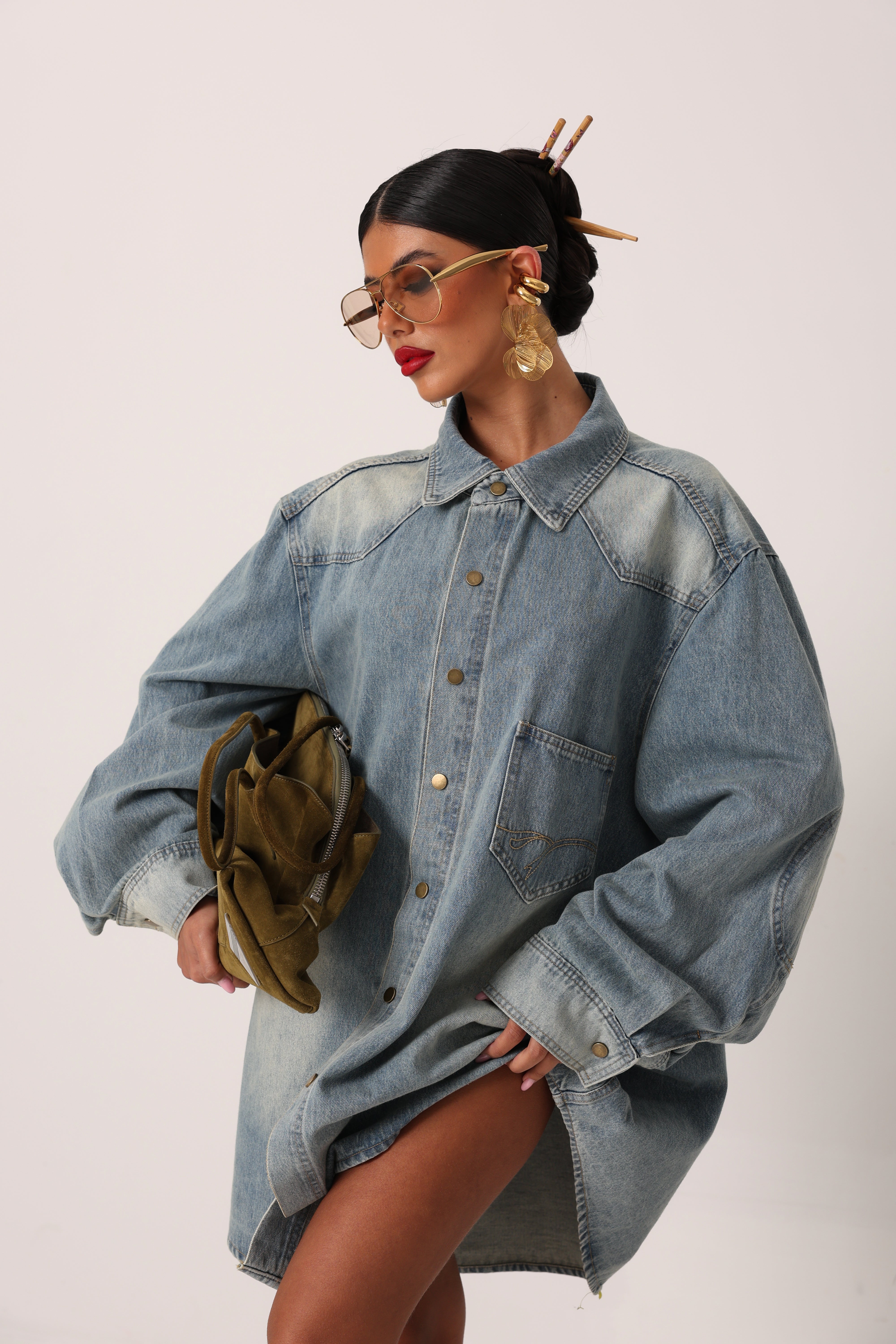 CAMICIONE HOLLIS DENIM SFUMATO