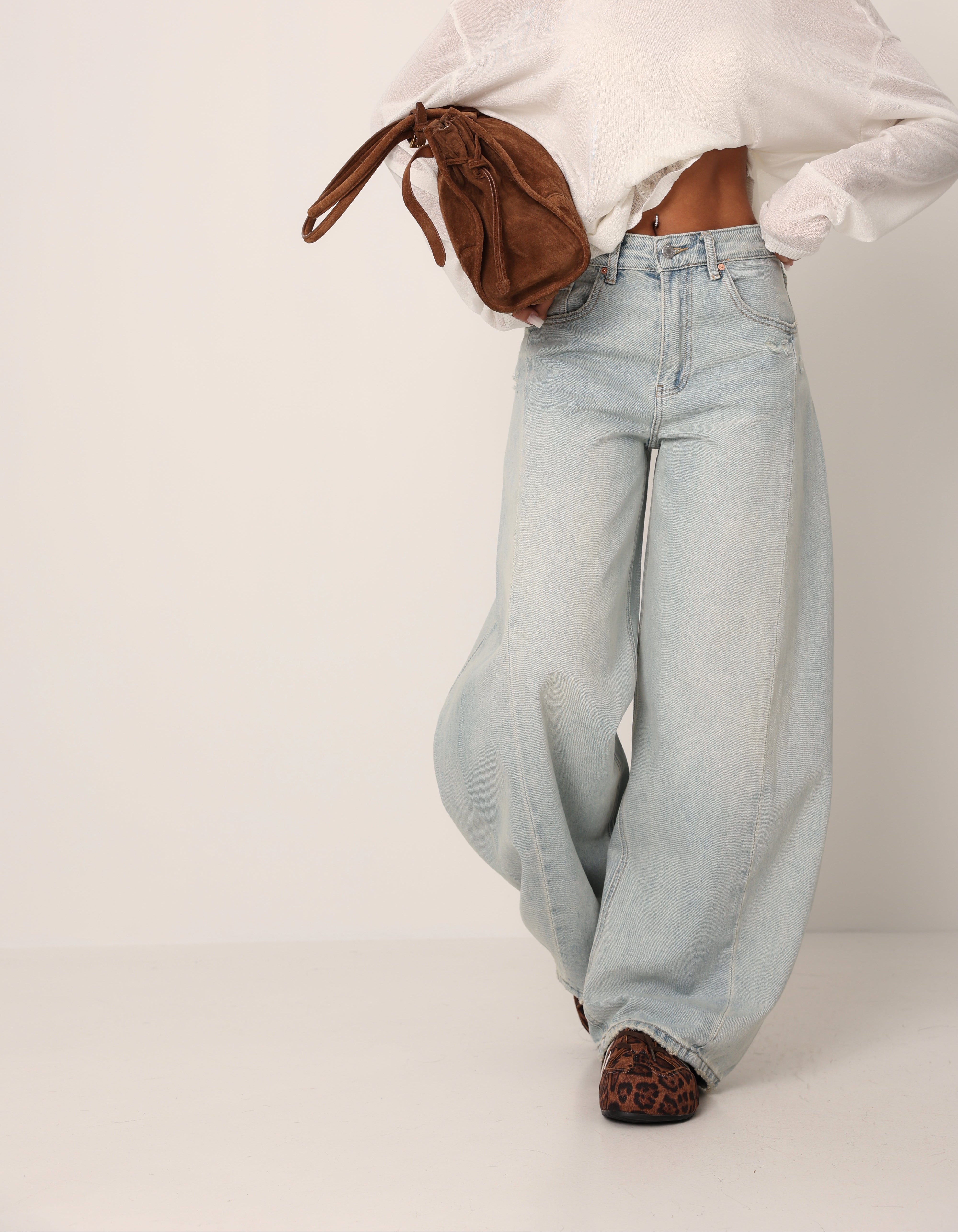 JEANS BALLOON MIREIA DENIM CHIARO