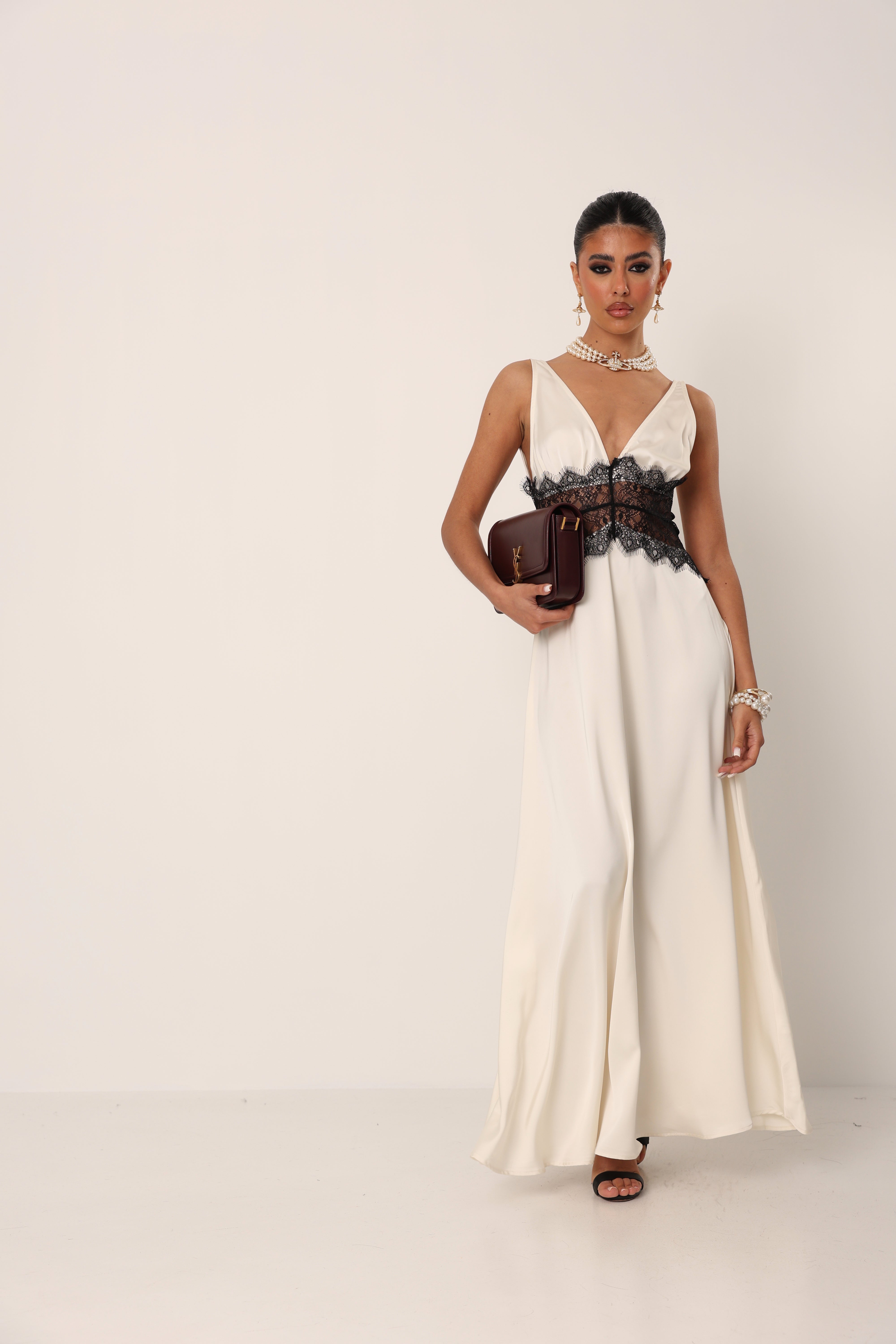 VESTITO PIZZO ALARA PANNA