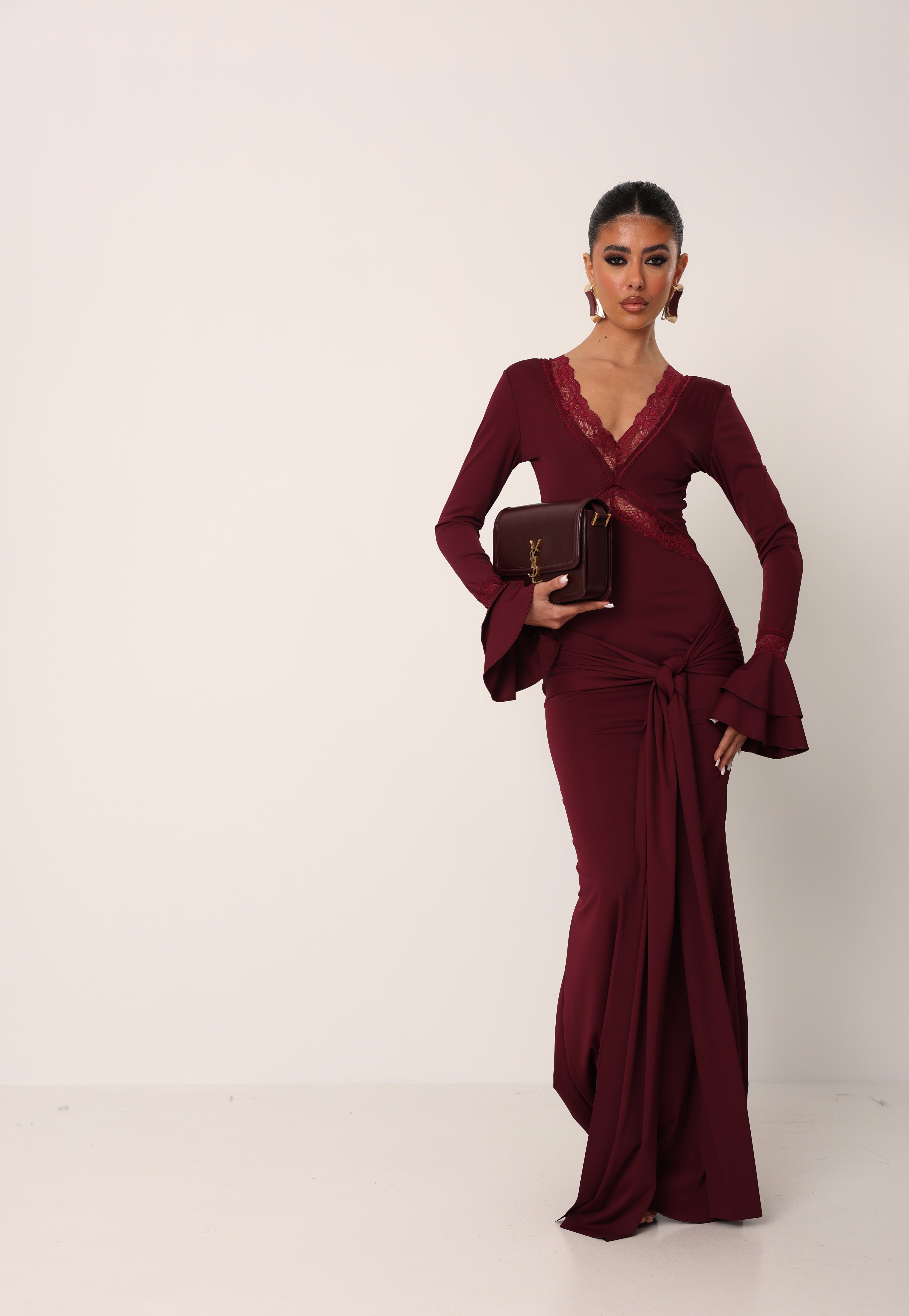 VESTITO FUSCIACCA COREA BORDEAUX