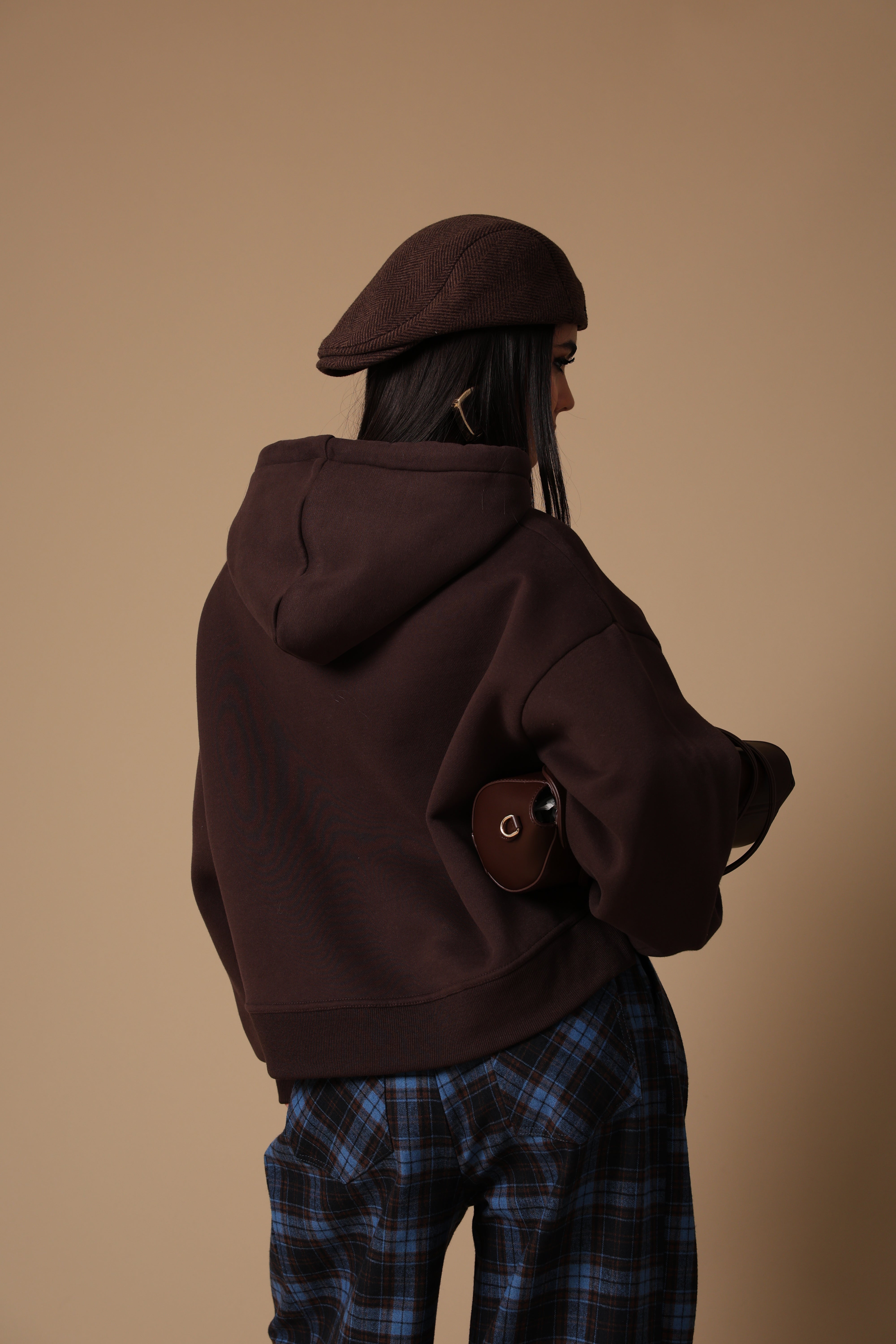 FELPA CAPPUCCIO KAMY MARRONE