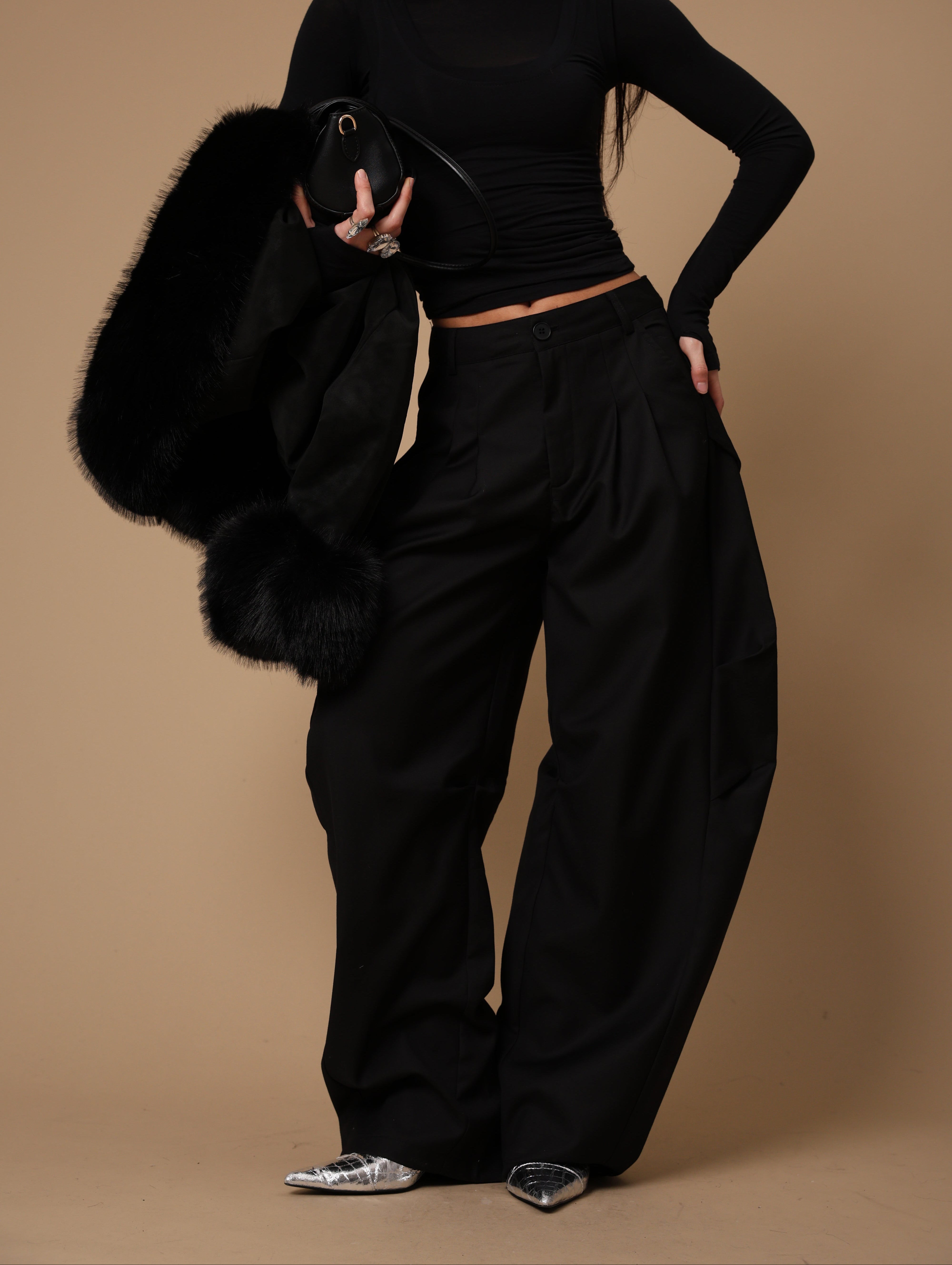 PANTALONI PUFFY NERI