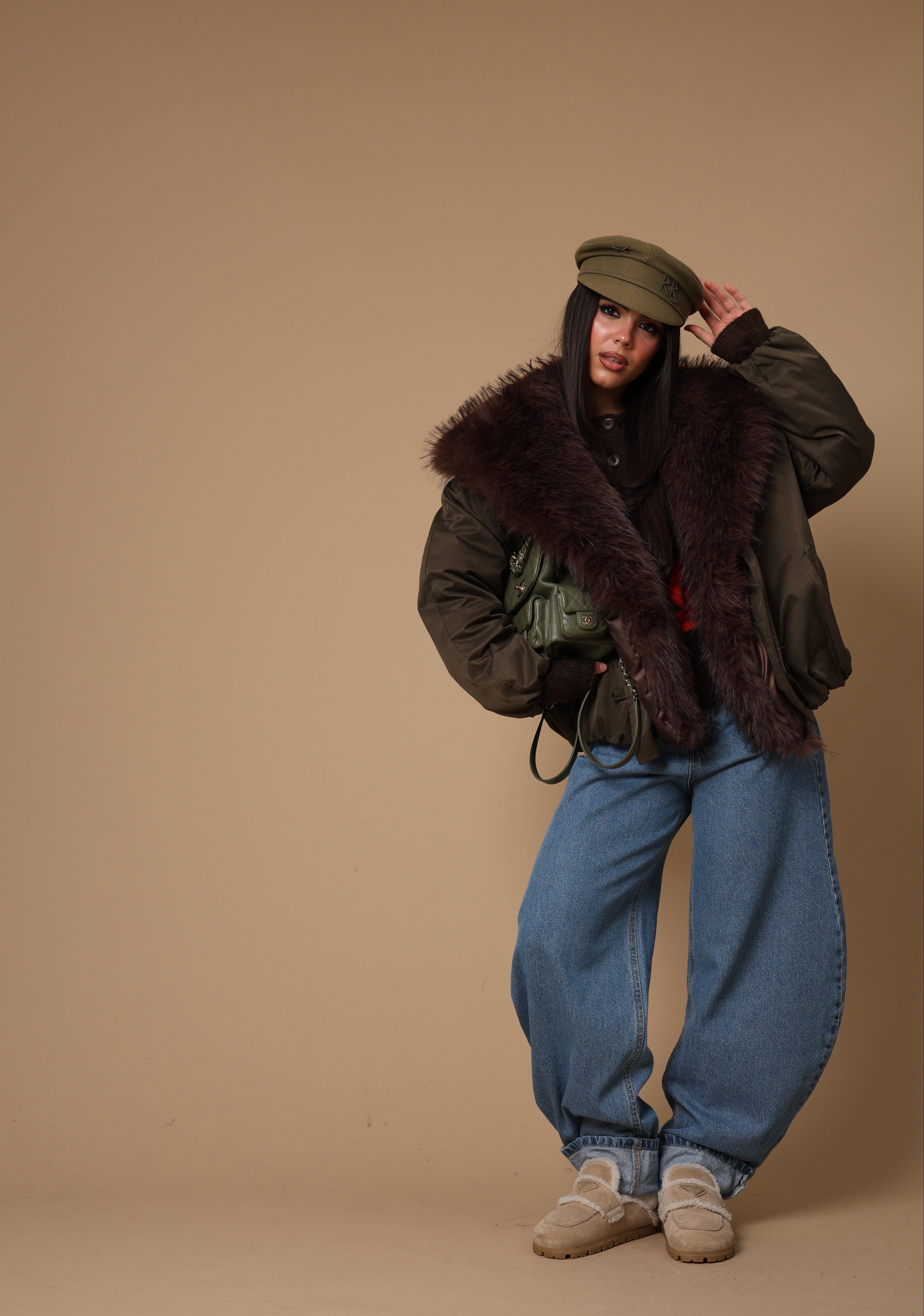 PULL RIGHE BECKY ARANCIO/MARRONE