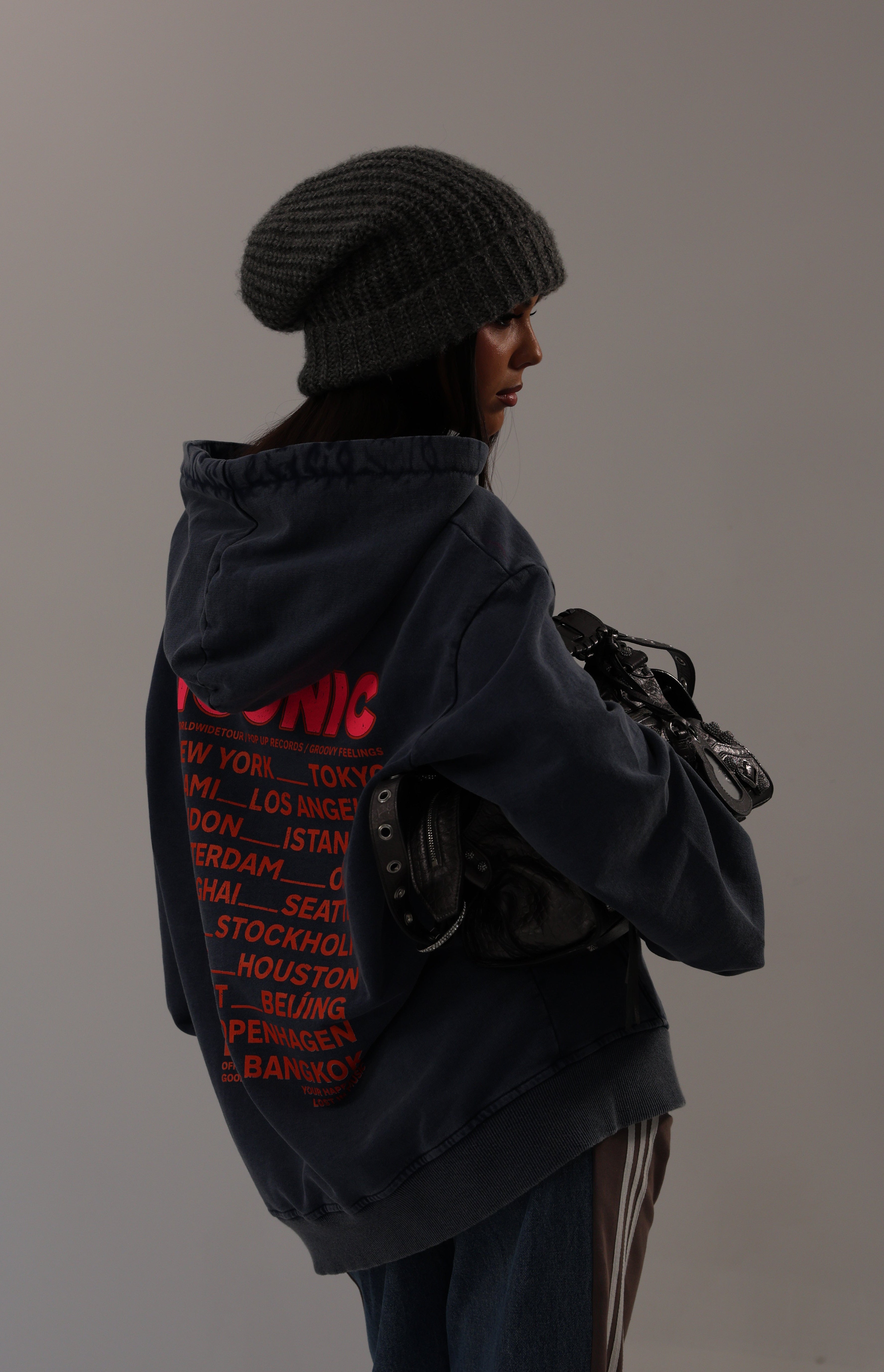 FELPA CAPPUCCIO ICONIC BLU