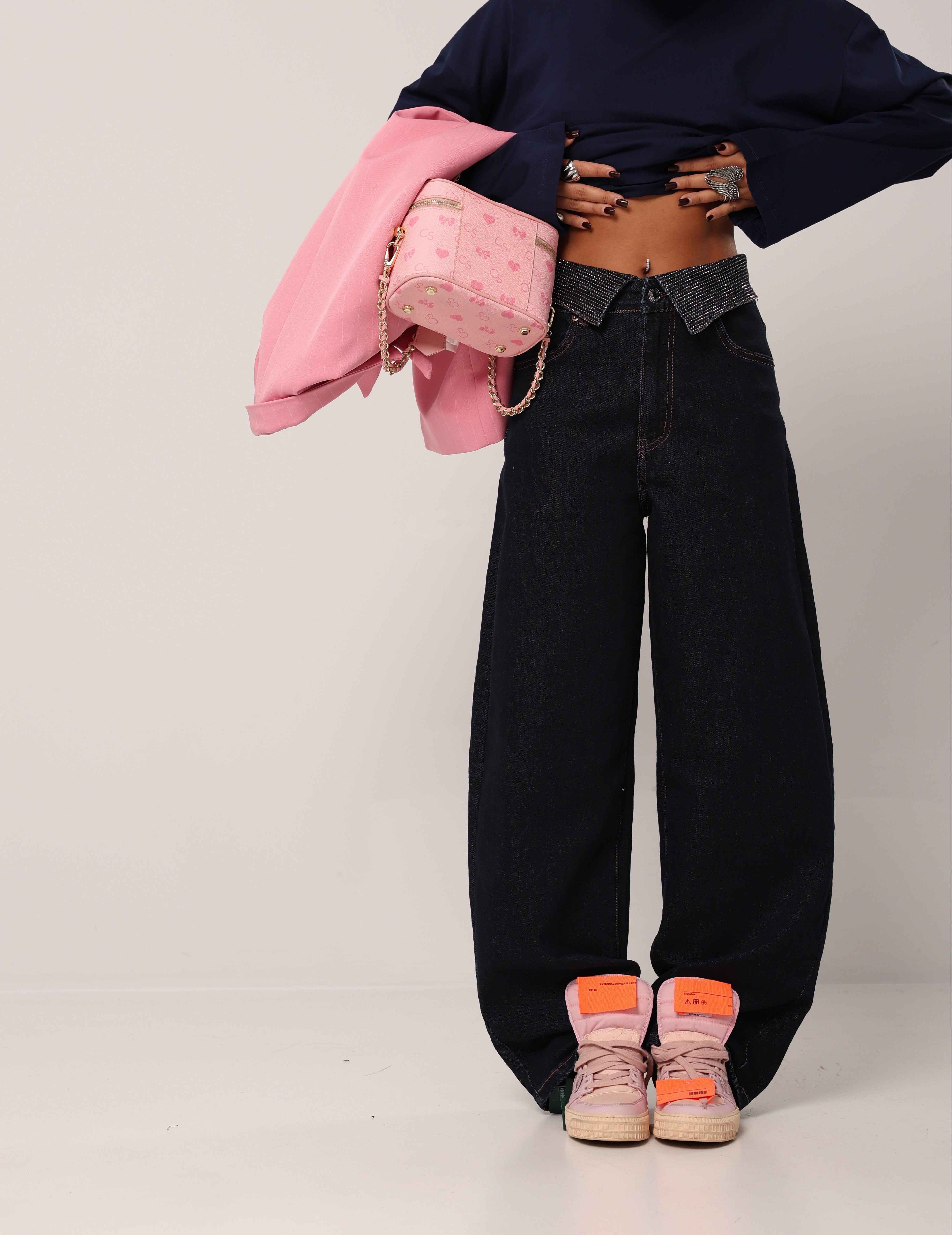 JEANS BALLOON CORK DENIM SCURO