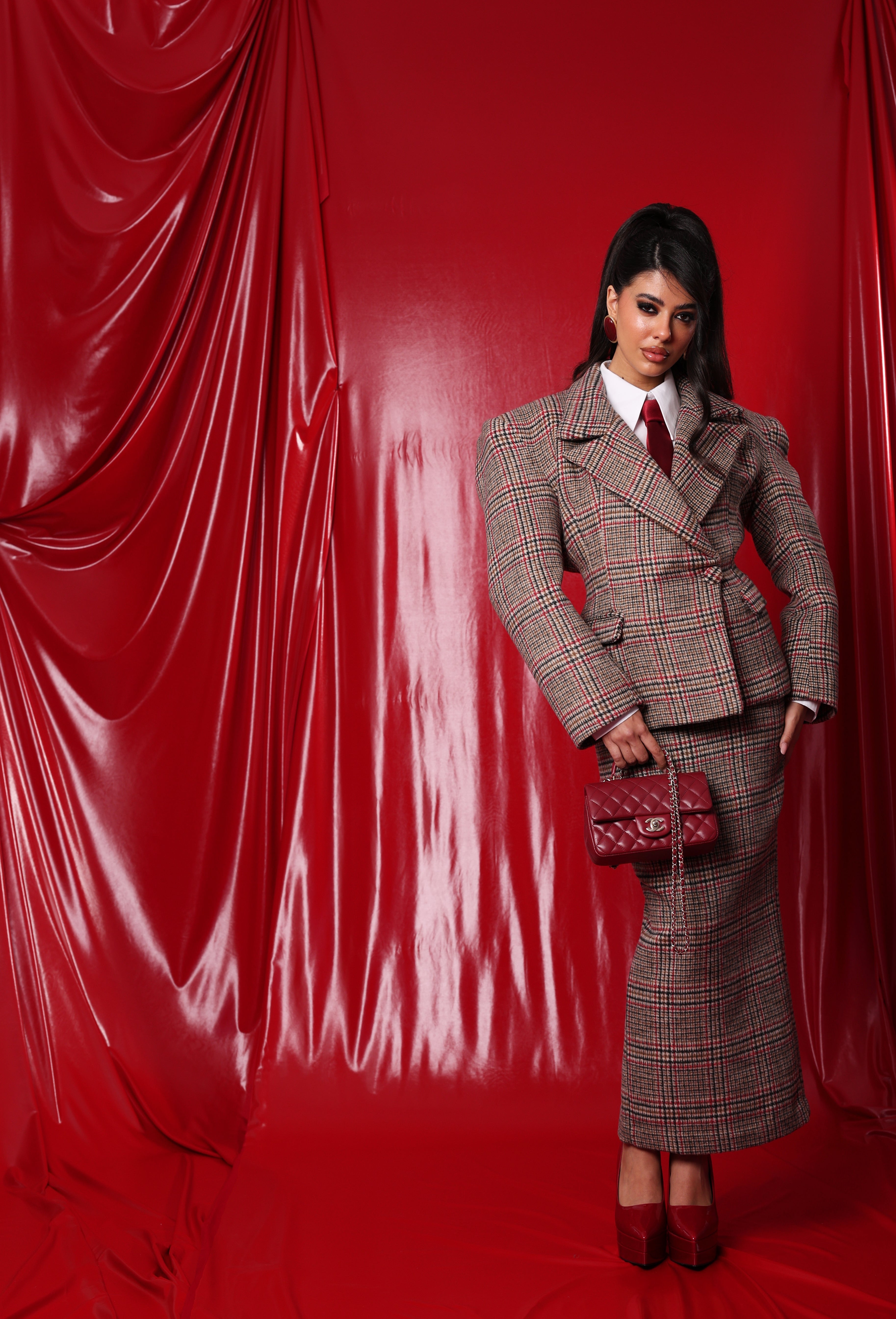 LONGUETTE QUADRI ANATEMA BEIGE BY MARZIA MANGO