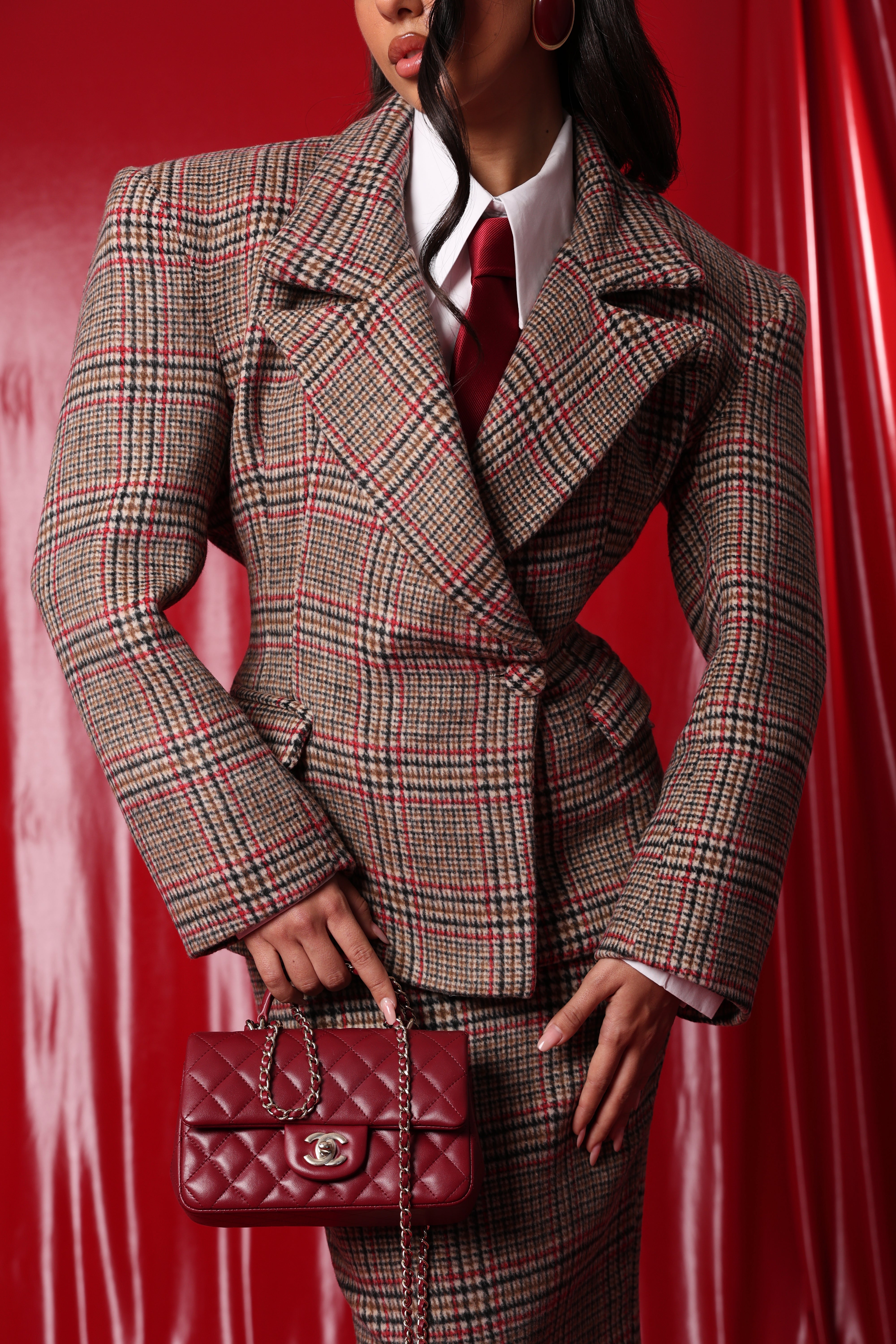 GIACCA QUADRI SNOWBALL BEIGE BY MARZIA MANGO