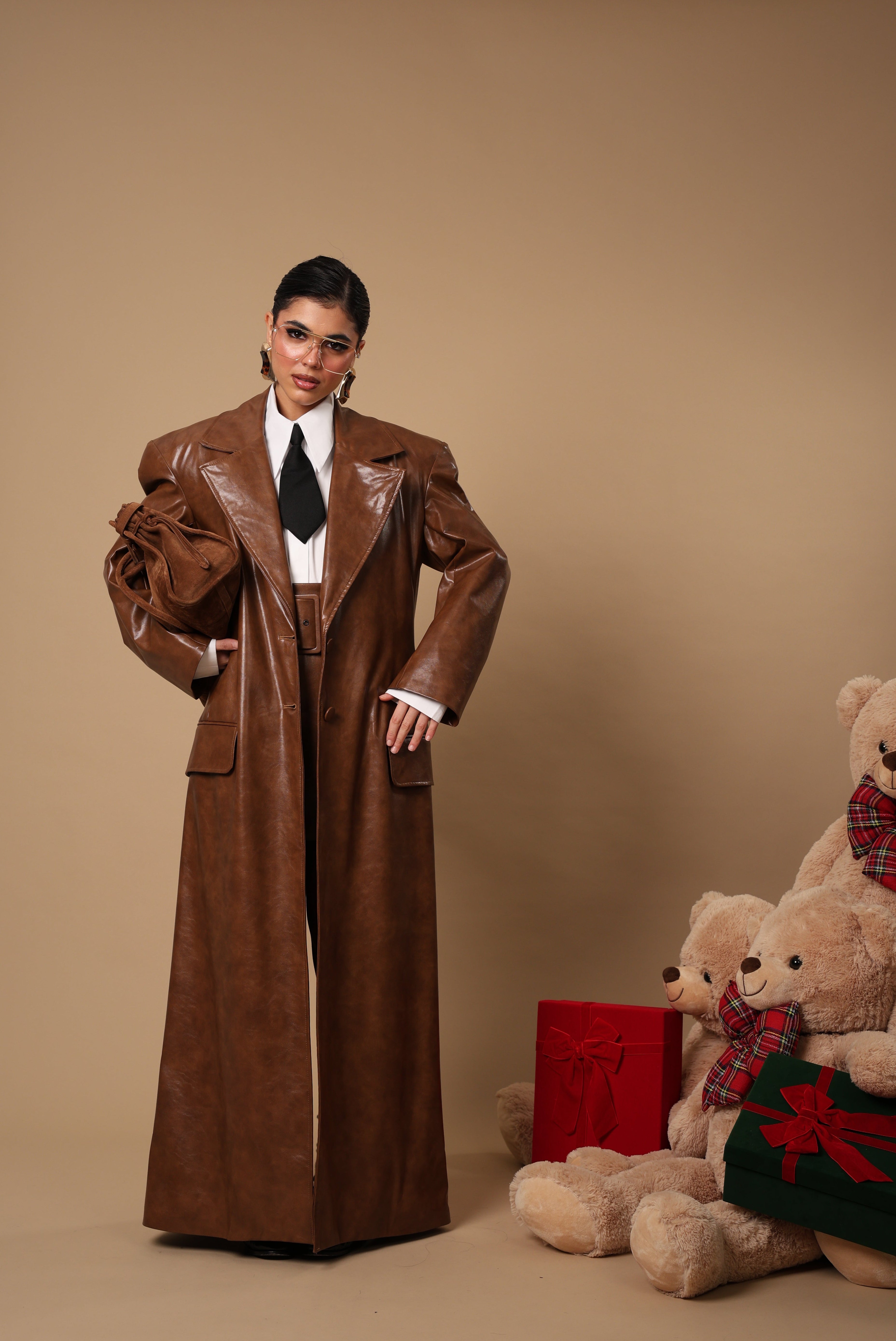 CAPPOTTO ECOPELLE "CARO BABBO" MARRONE BY MARZIA MANGO