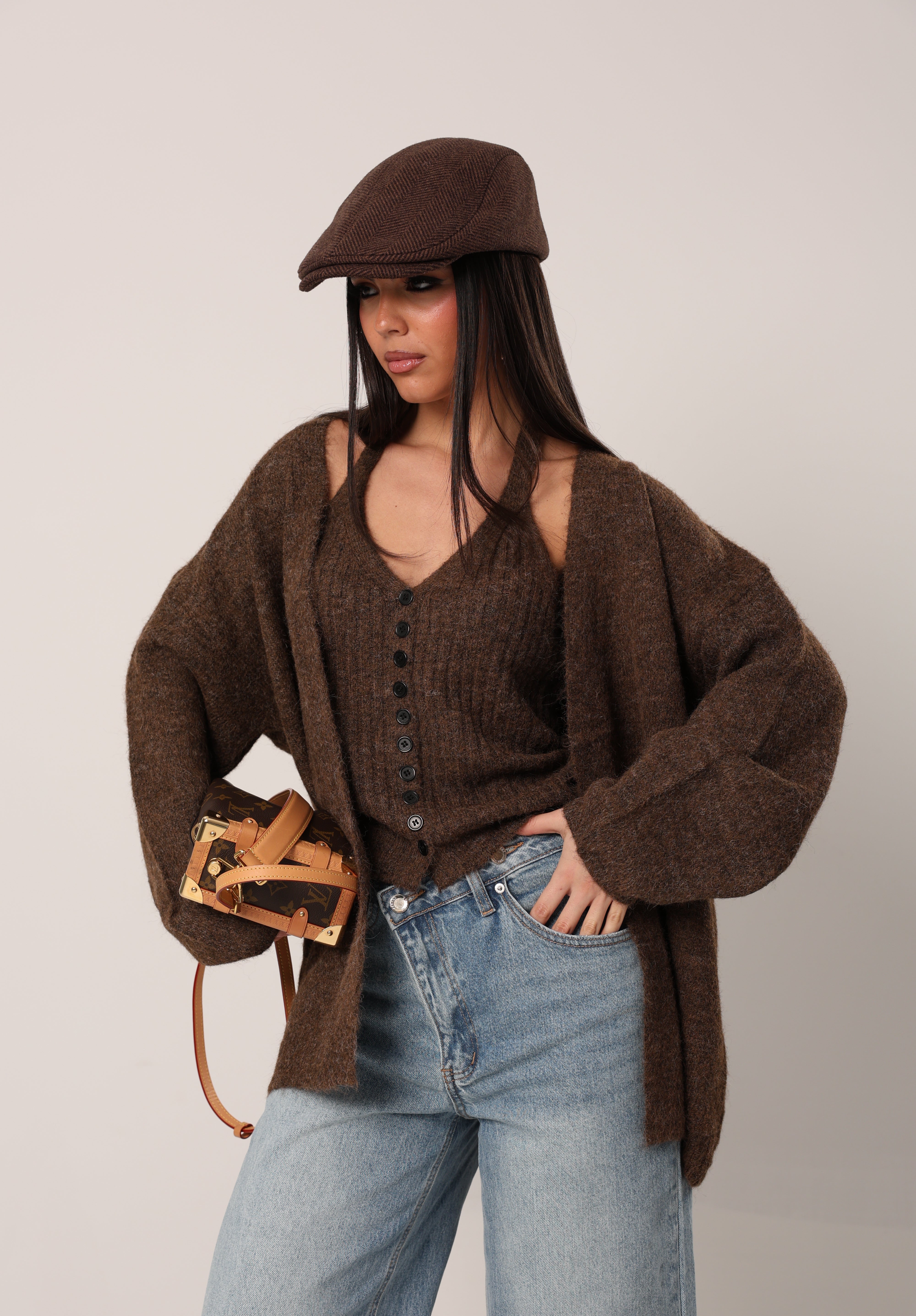 TWIN-SET MUSA MARRONE