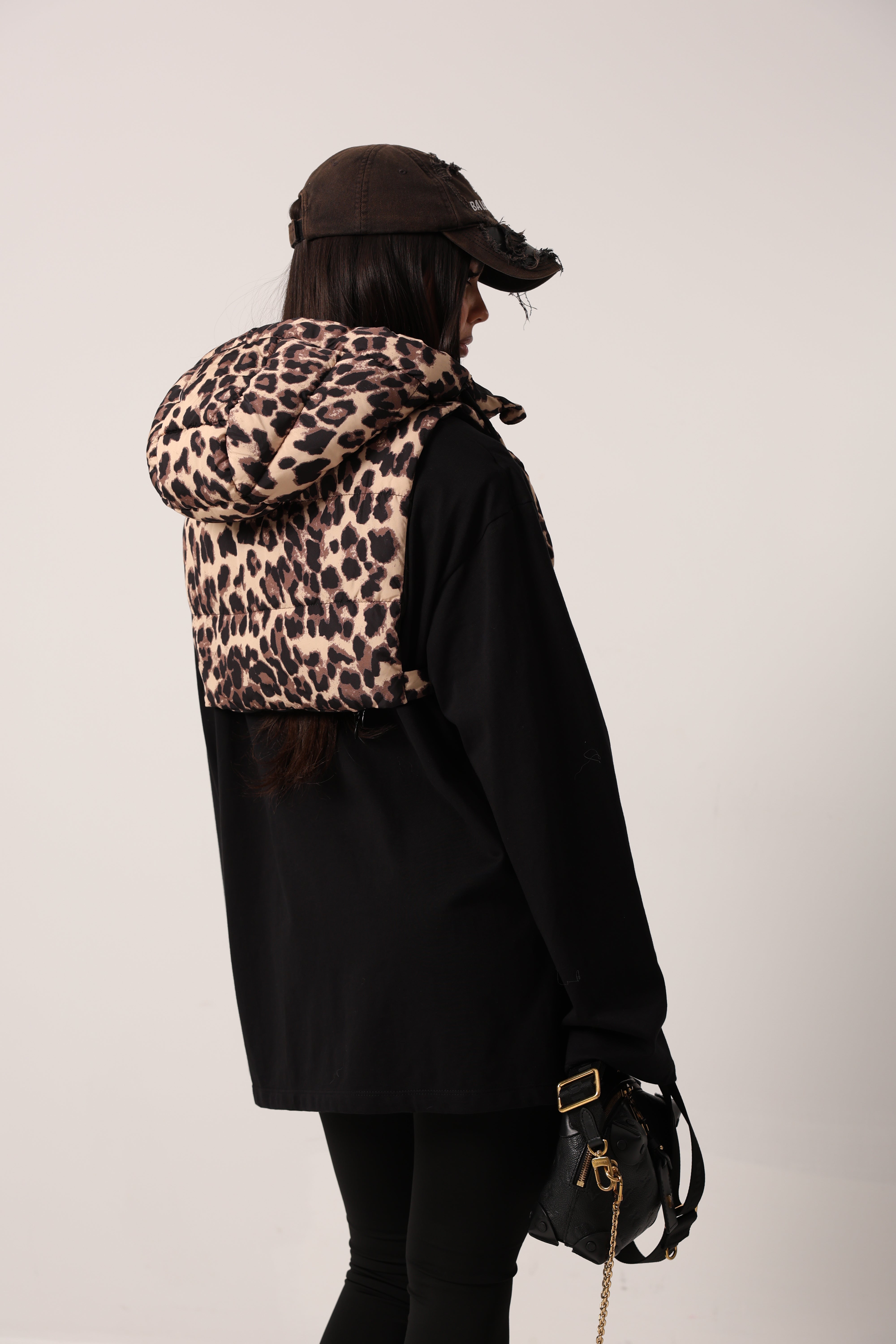 GILET FOCUS LEOPARDATO