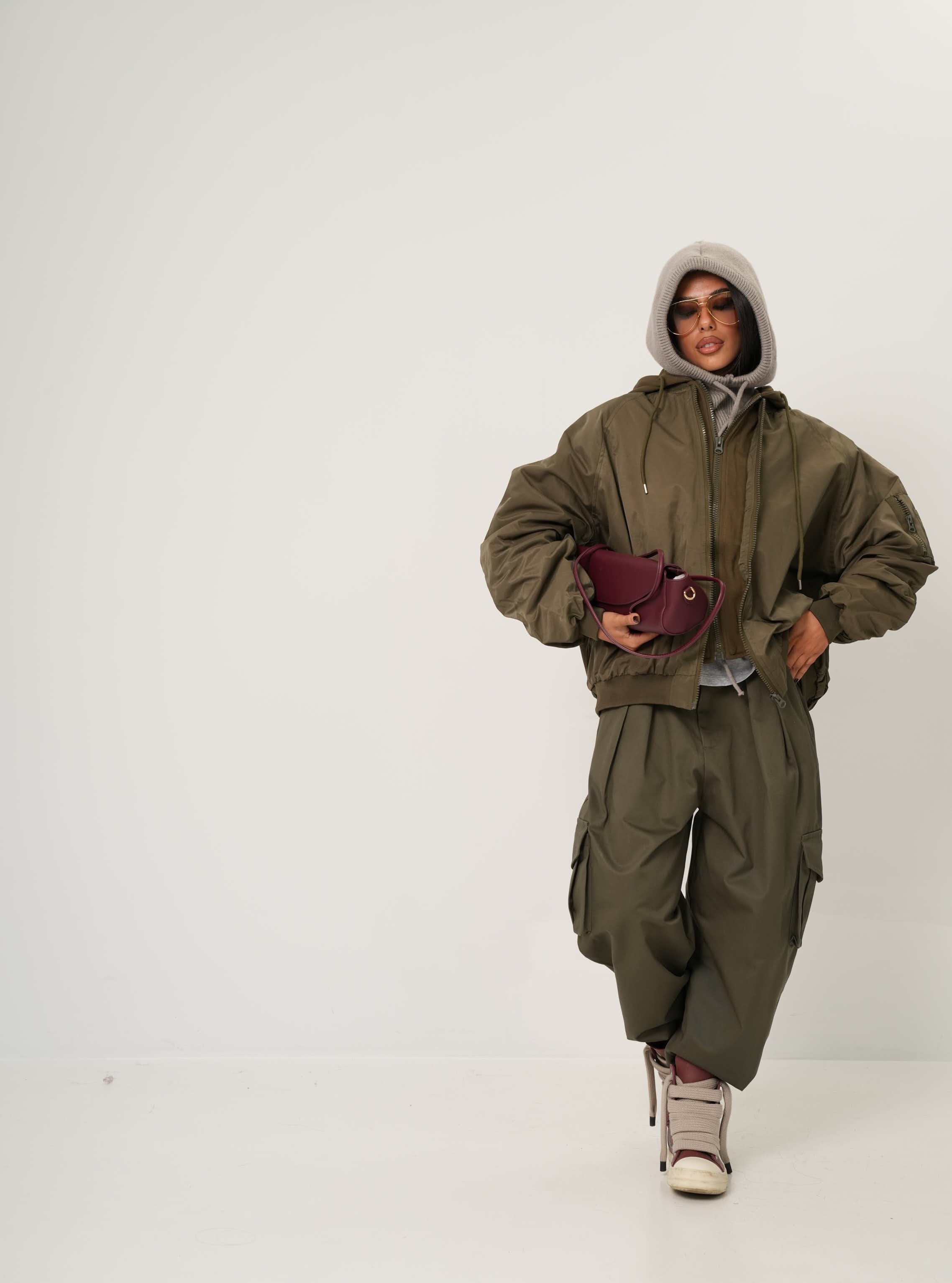 CARGO DRAKE VERDE MILITARE BY MARZIA MANGO