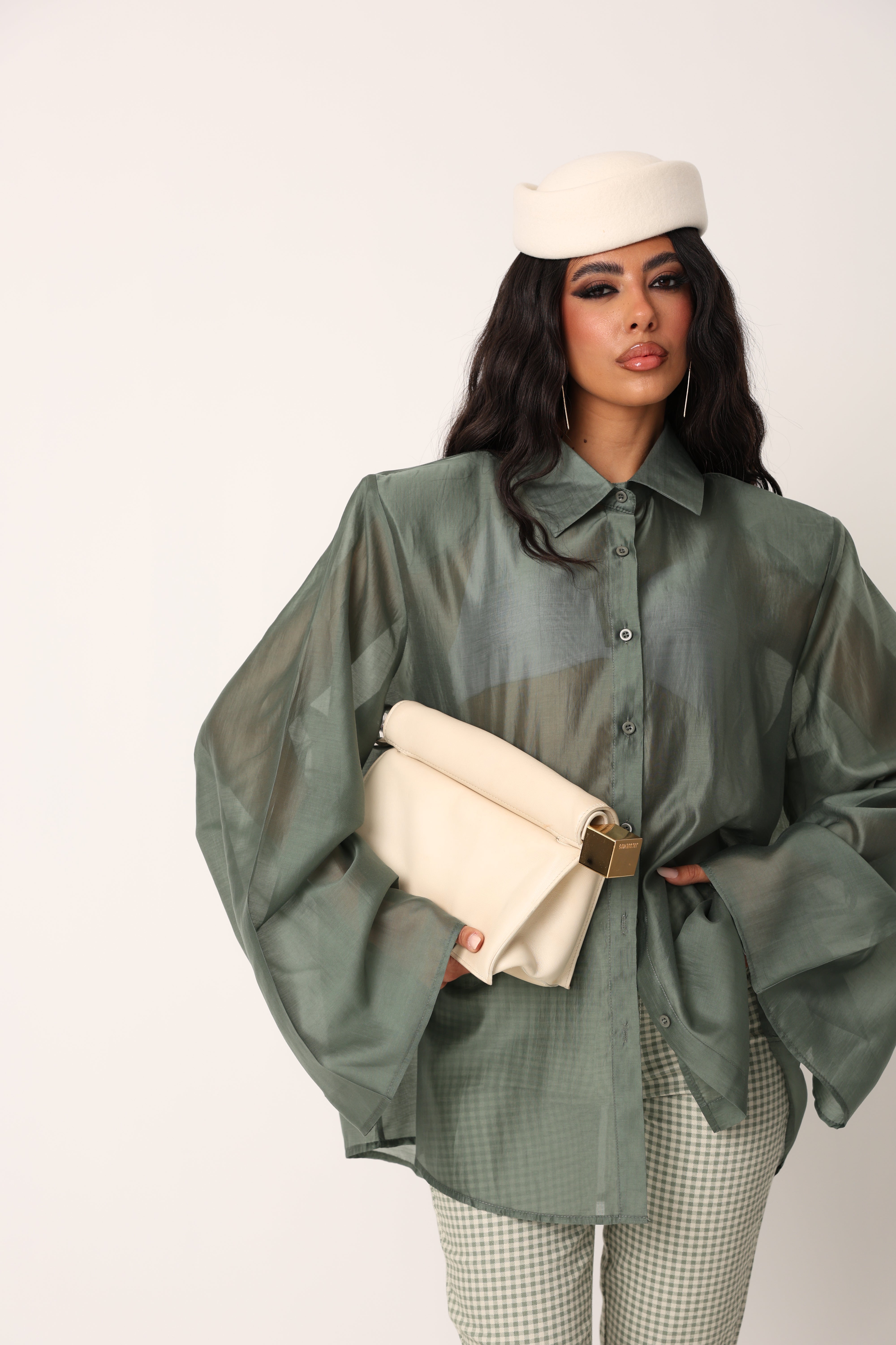 CAMICIA SPALLINE ELINA VERDE