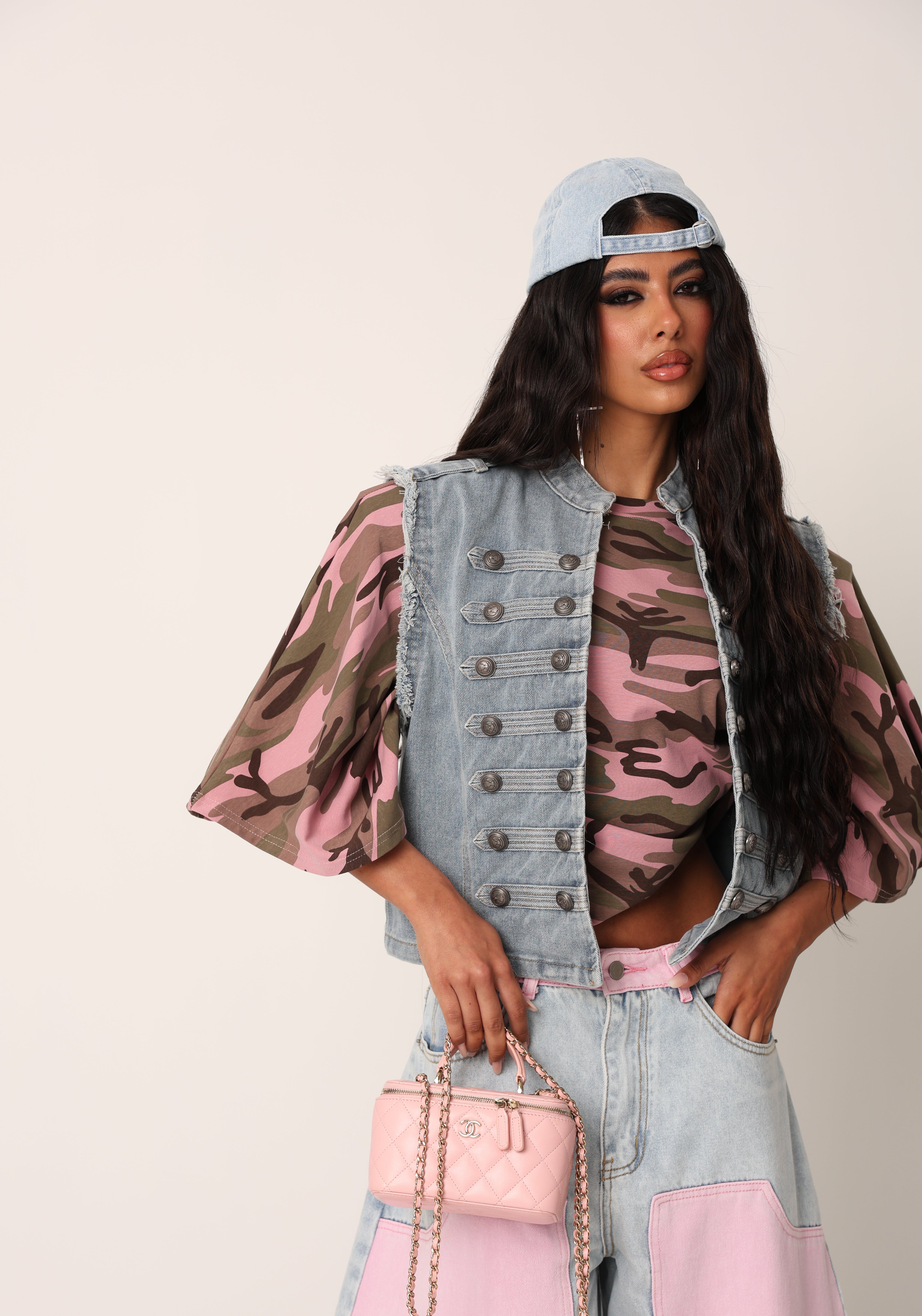 GILET BOTTONI EVELYN DENIM CHIARO