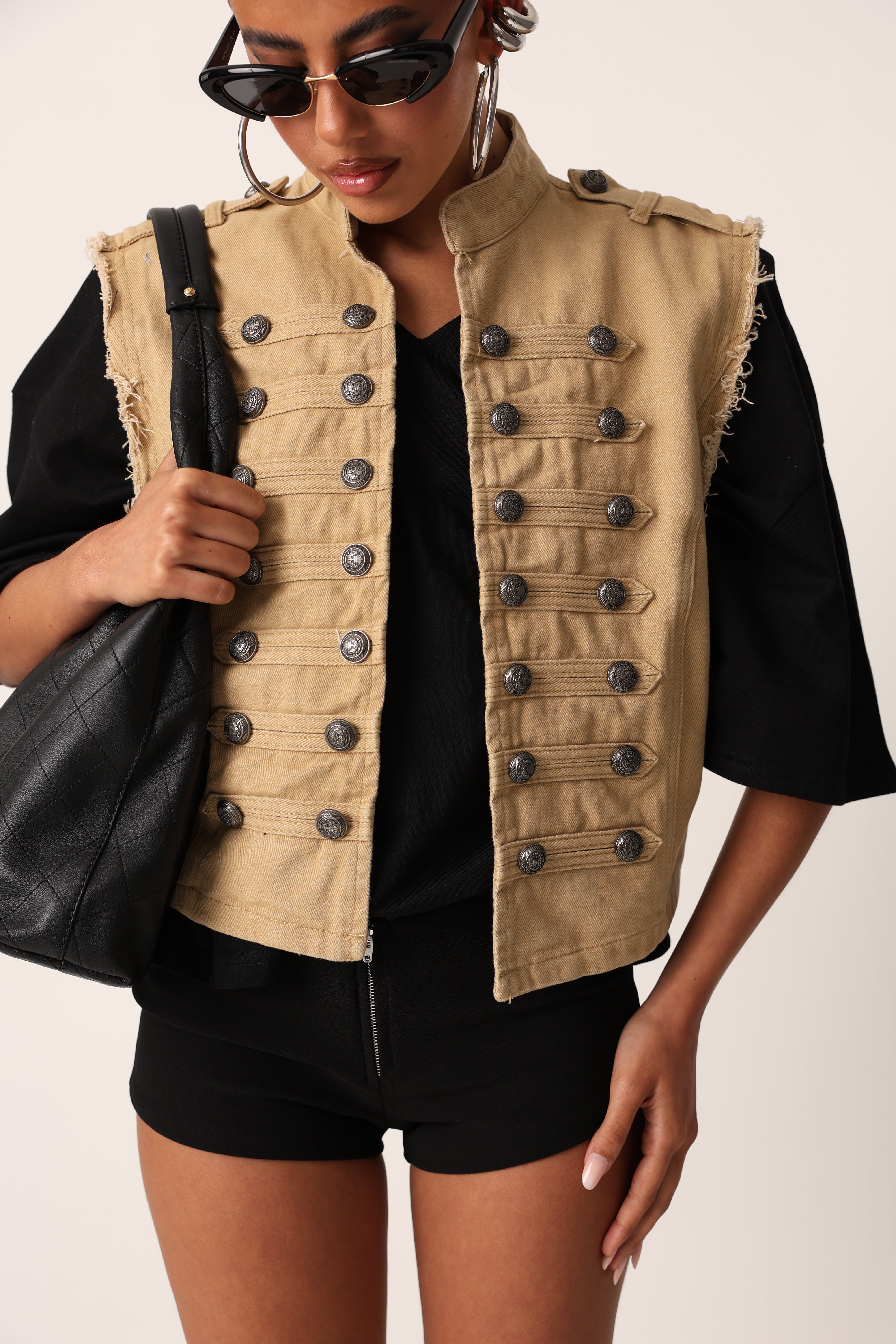 GILET BOTTONI EVELYN BEIGE