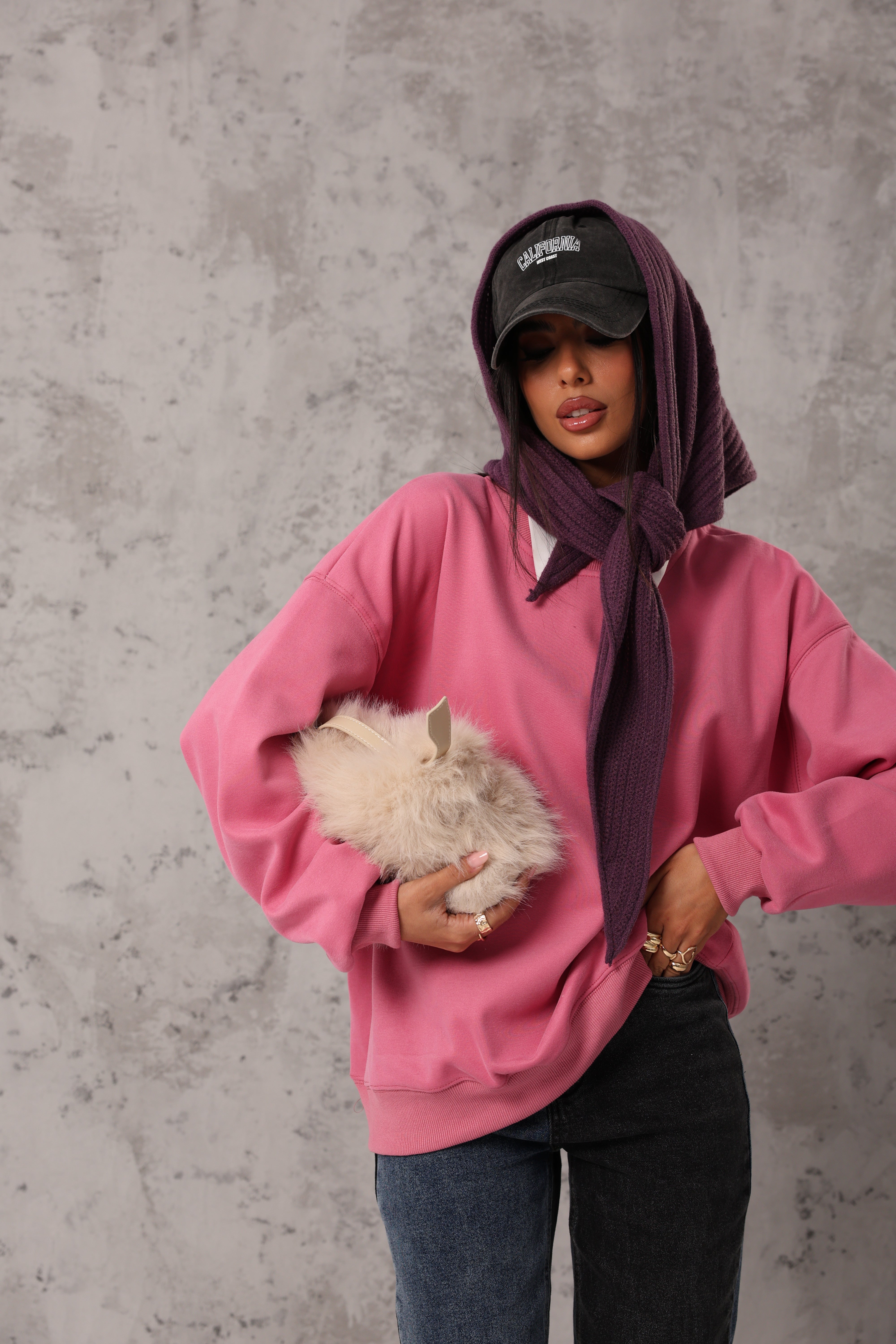 FELPA/COPRISPALLE DEMETRA ROSA/PRUGNA