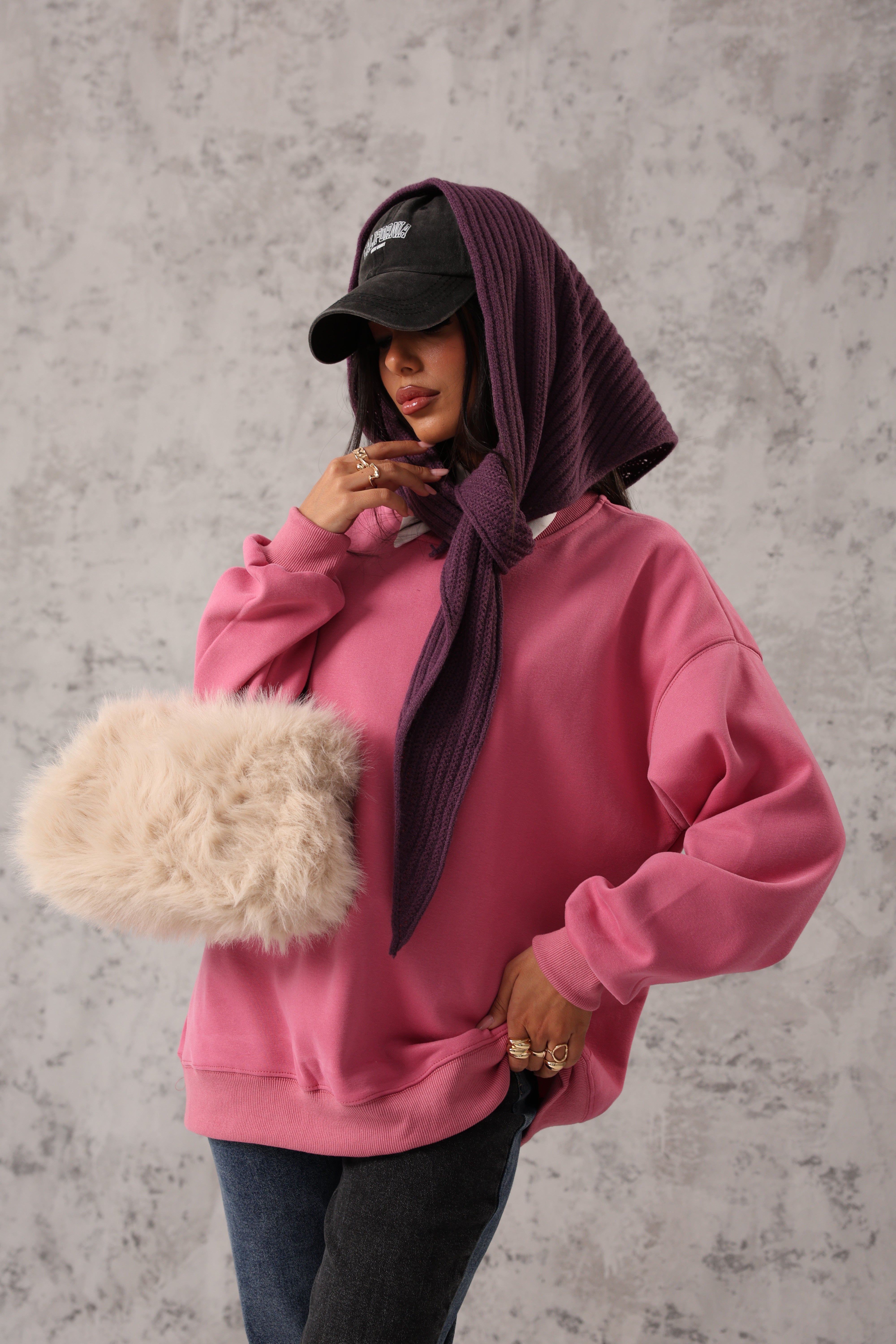 FELPA/COPRISPALLE DEMETRA ROSA/PRUGNA