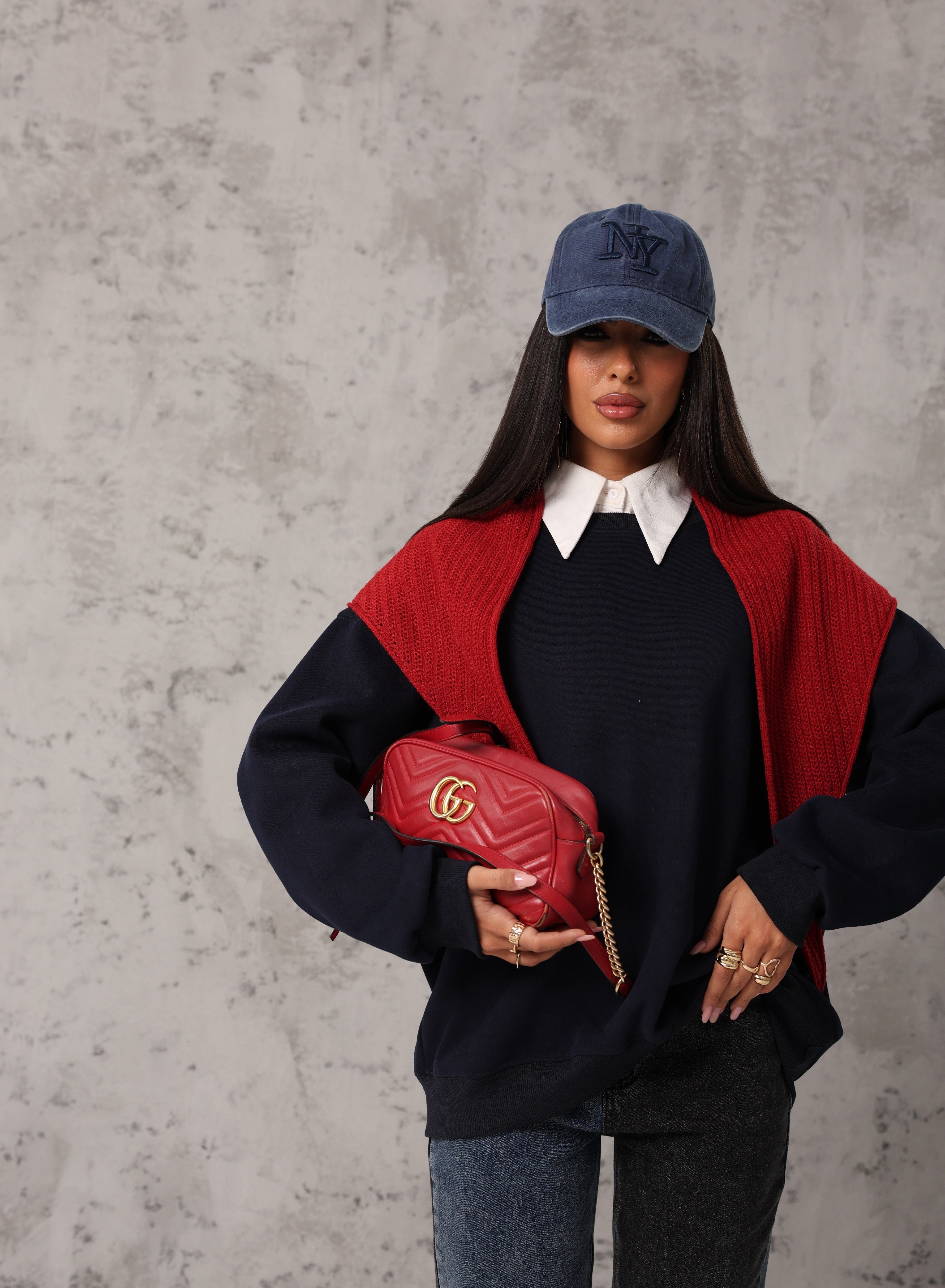 FELPA/COPRISPALLE DEMETRA BLU/ROSSO