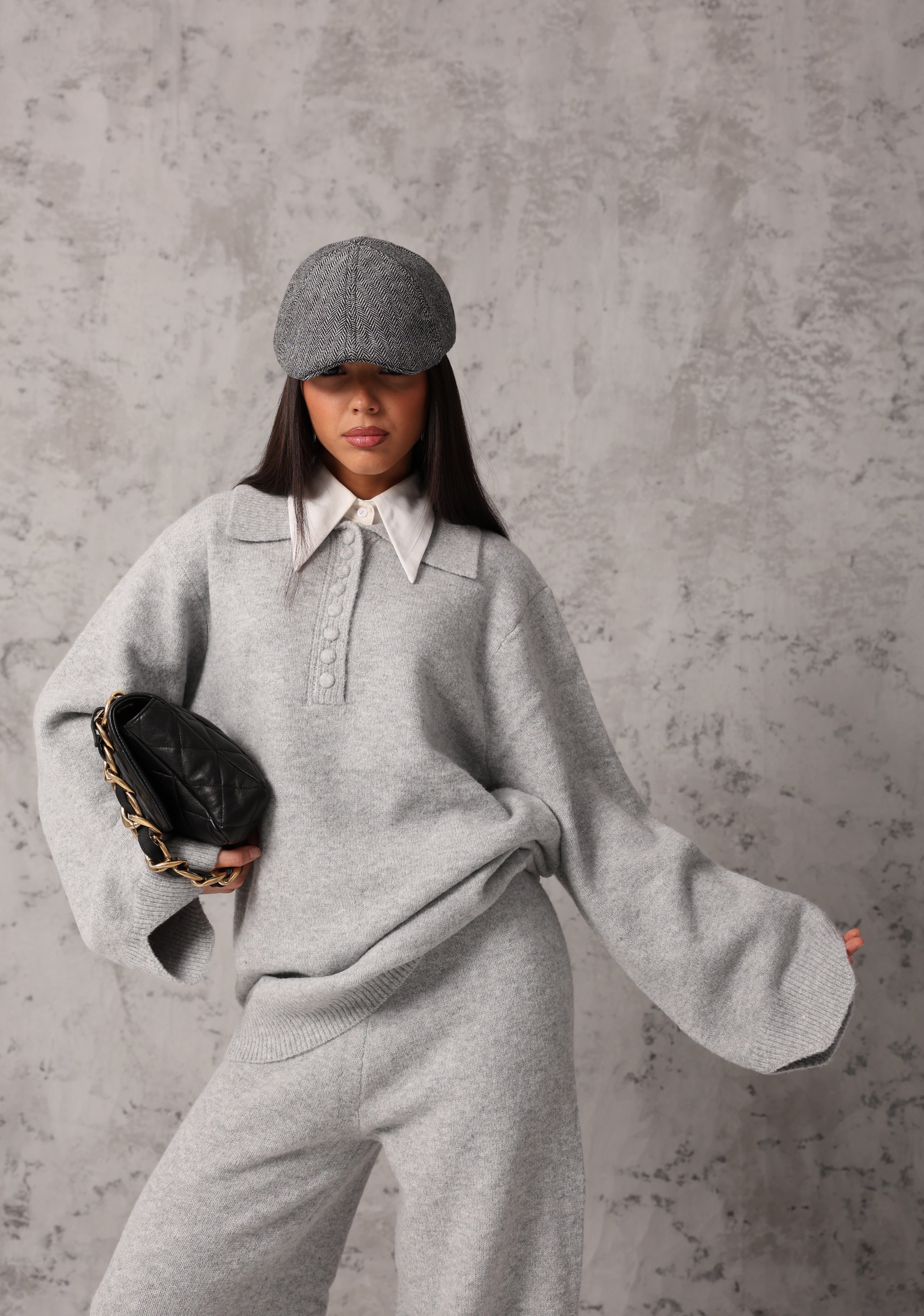 COORDINATO EVELINA GRIGIO CHIARO