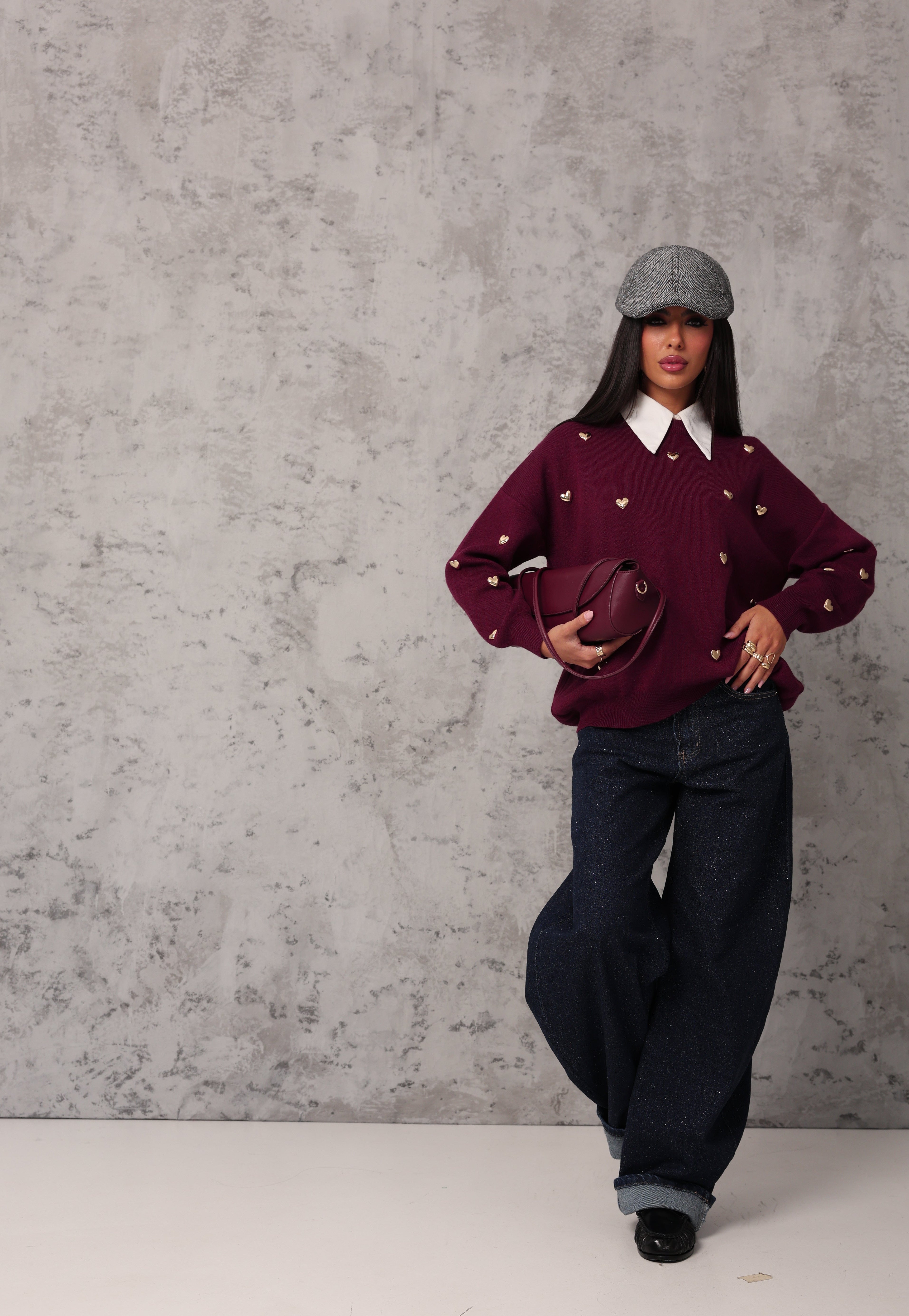 JEANS BRILLANTINATO AMALY DENIM SCURO