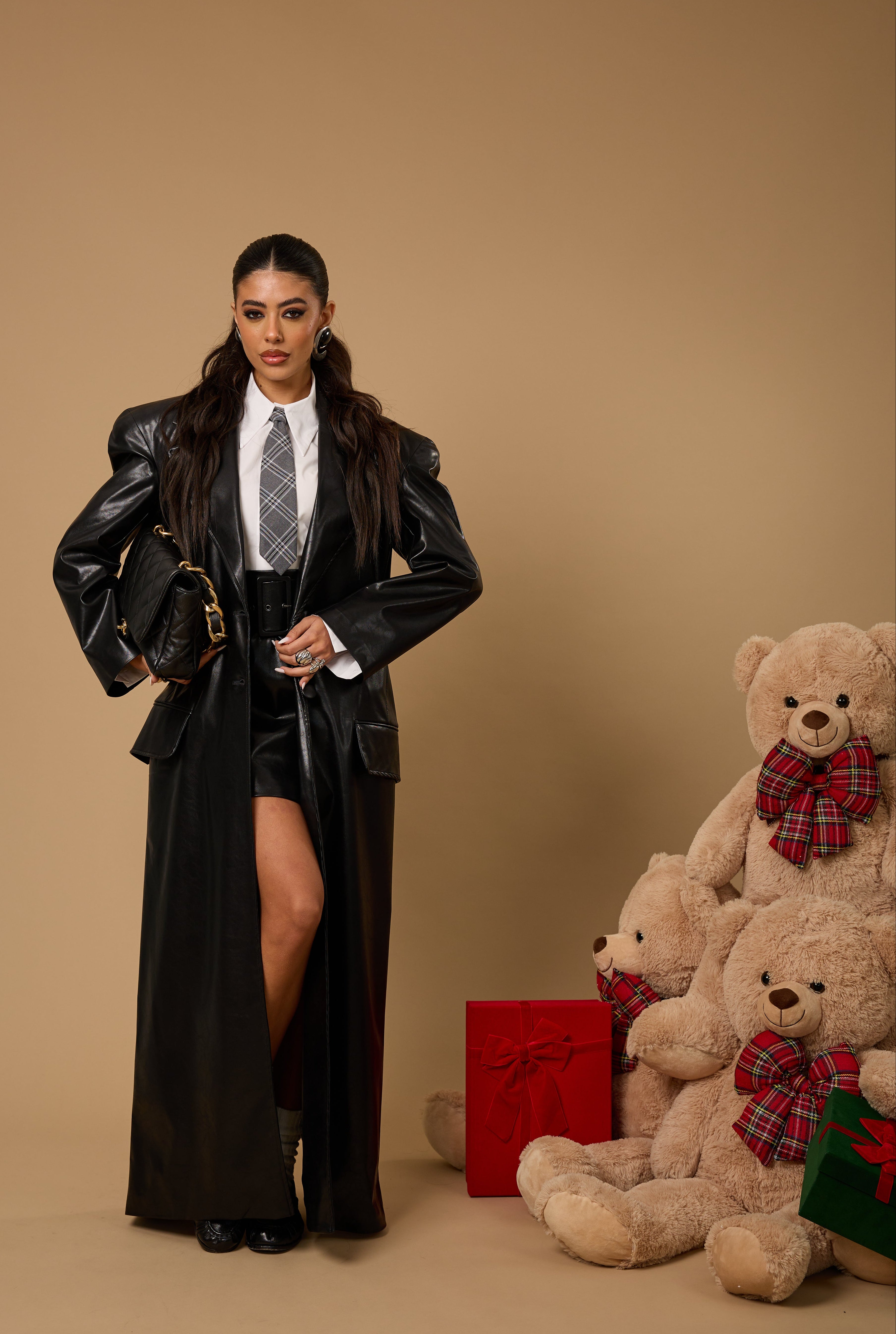 MINIGONNA ECOPELLE MOON NERA BY MARZIA MANGO