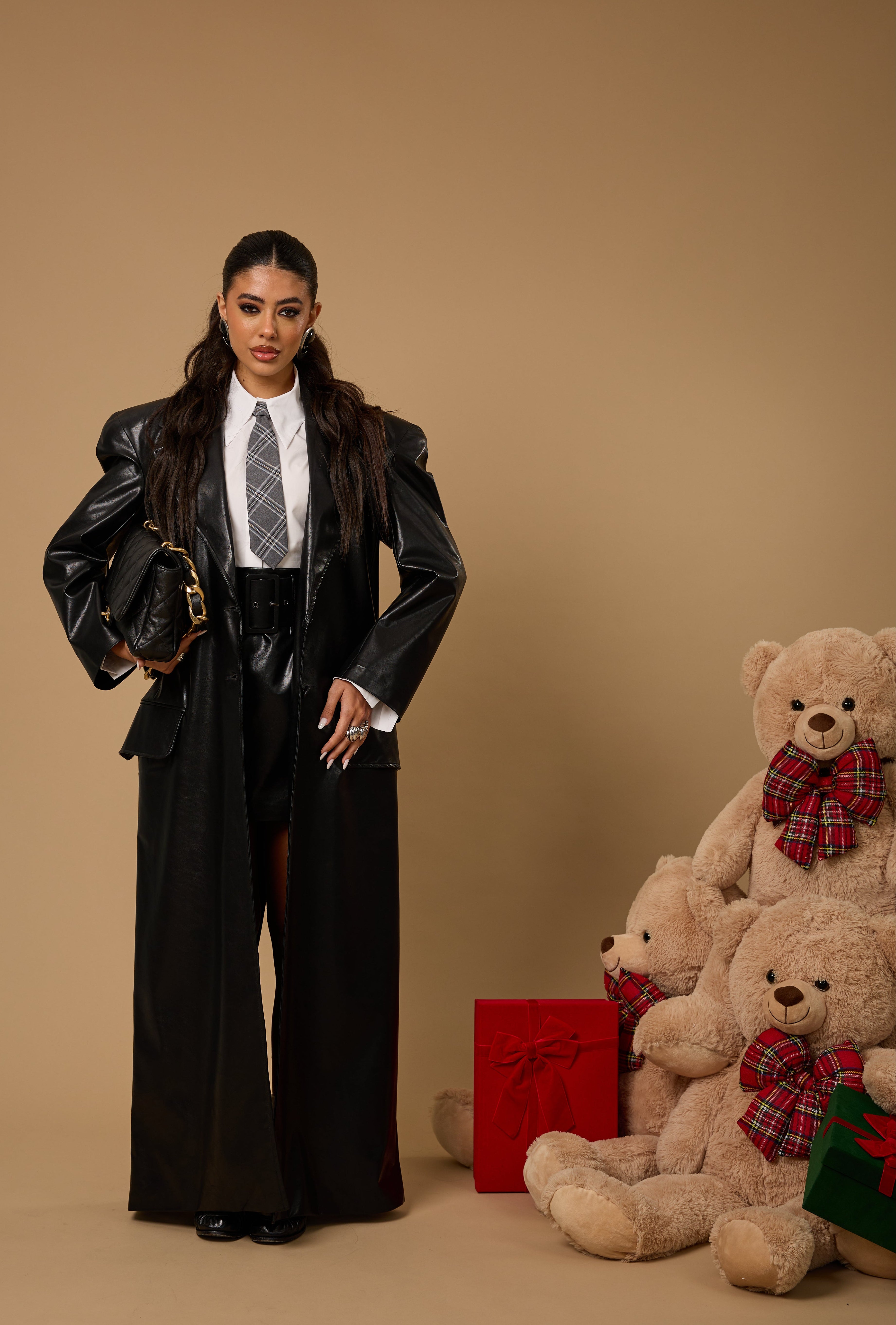 CAPPOTTO ECOPELLE "CARO BABBO" NERO BY MARZIA MANGO