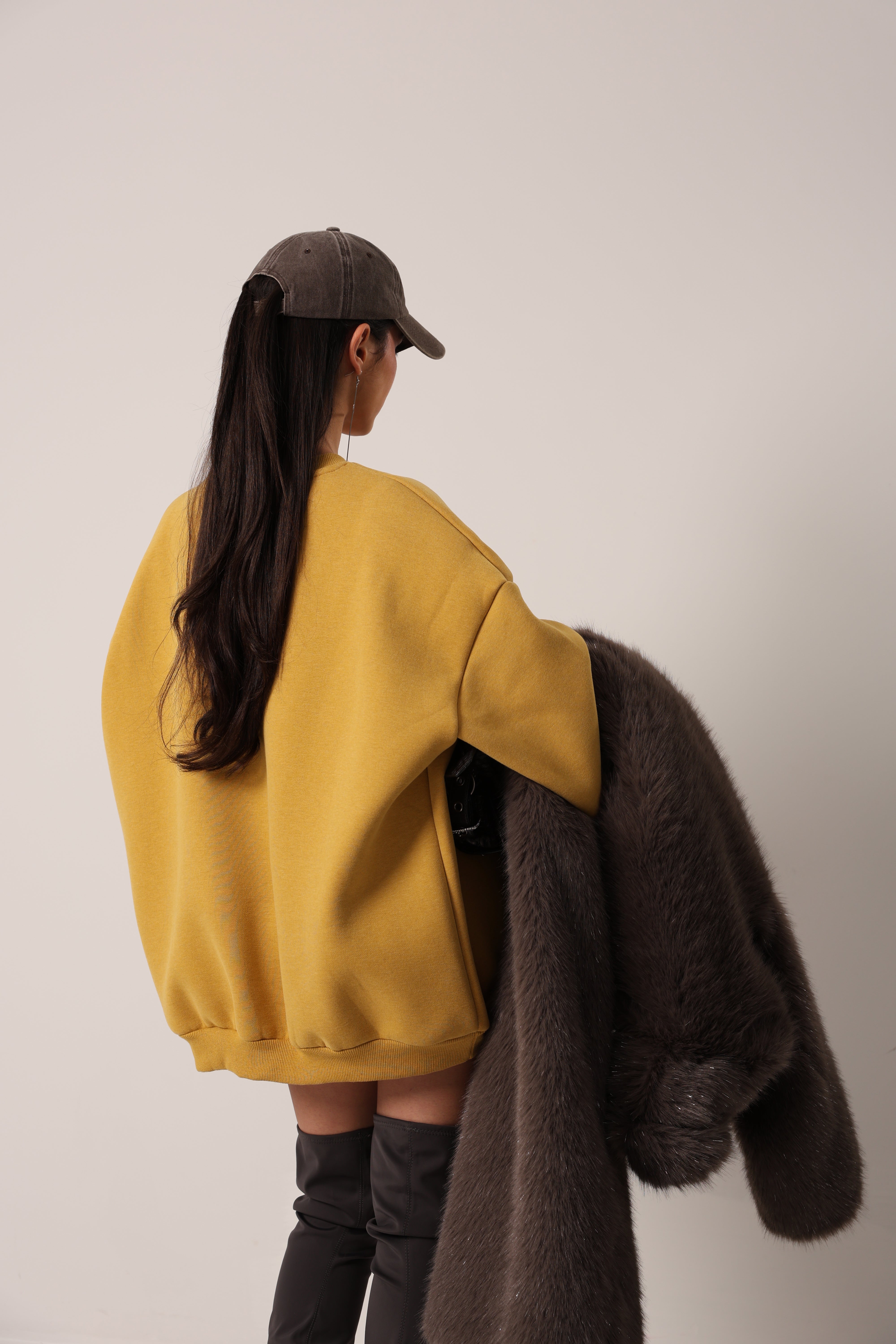 FELPA SPALLINE ZOFIA SENAPE