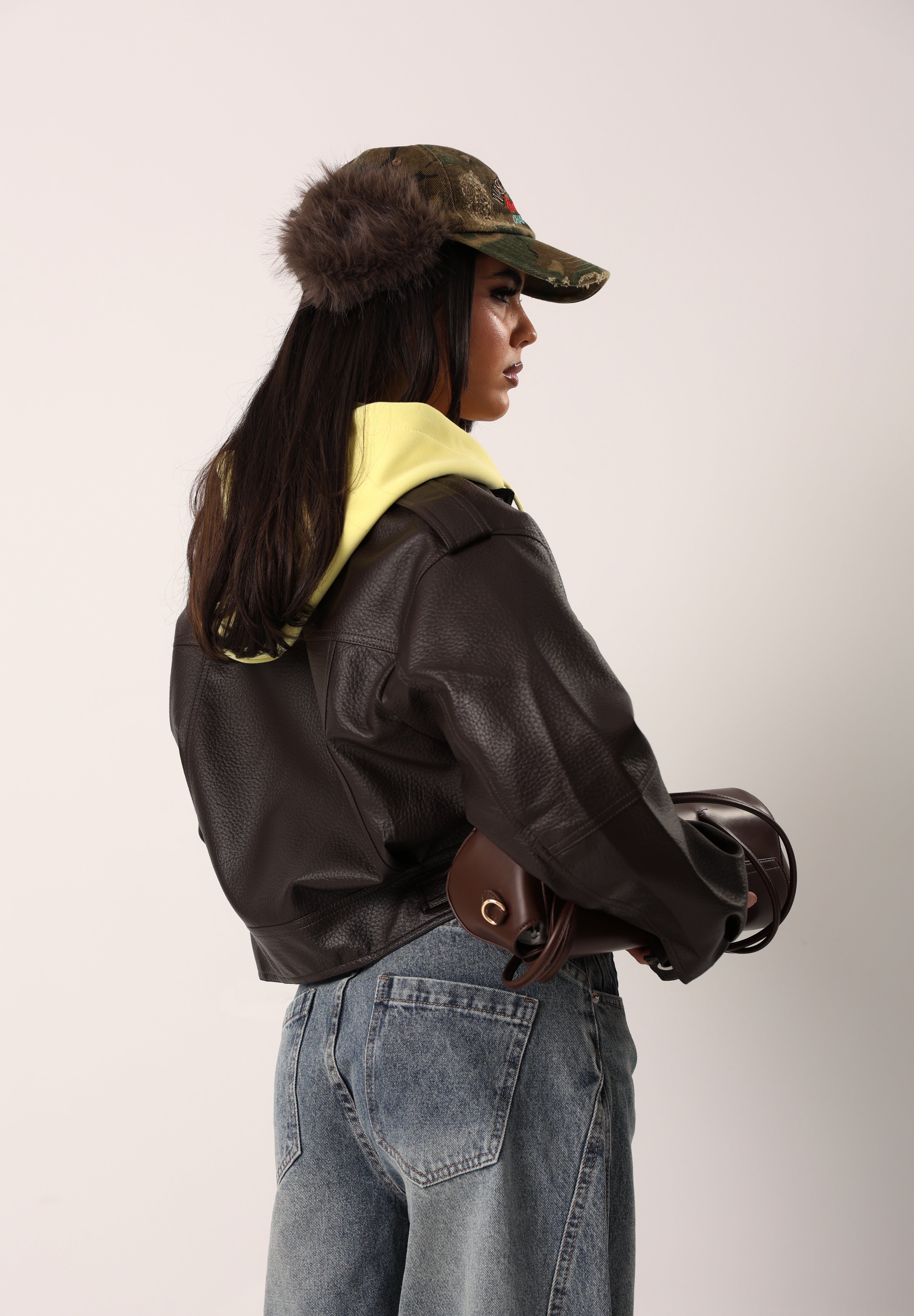 CHIODO ECOPELLE UTOPIA MARRONE