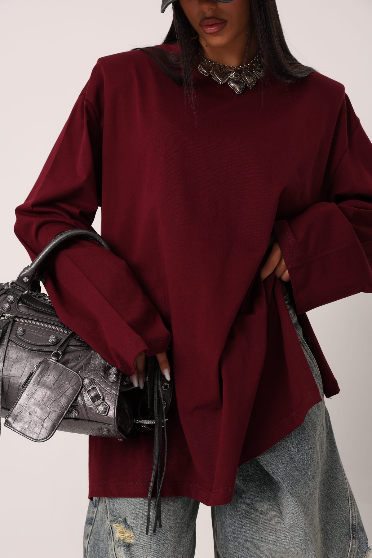 MAGLIA SPALLINE ZAYN BORDEAUX