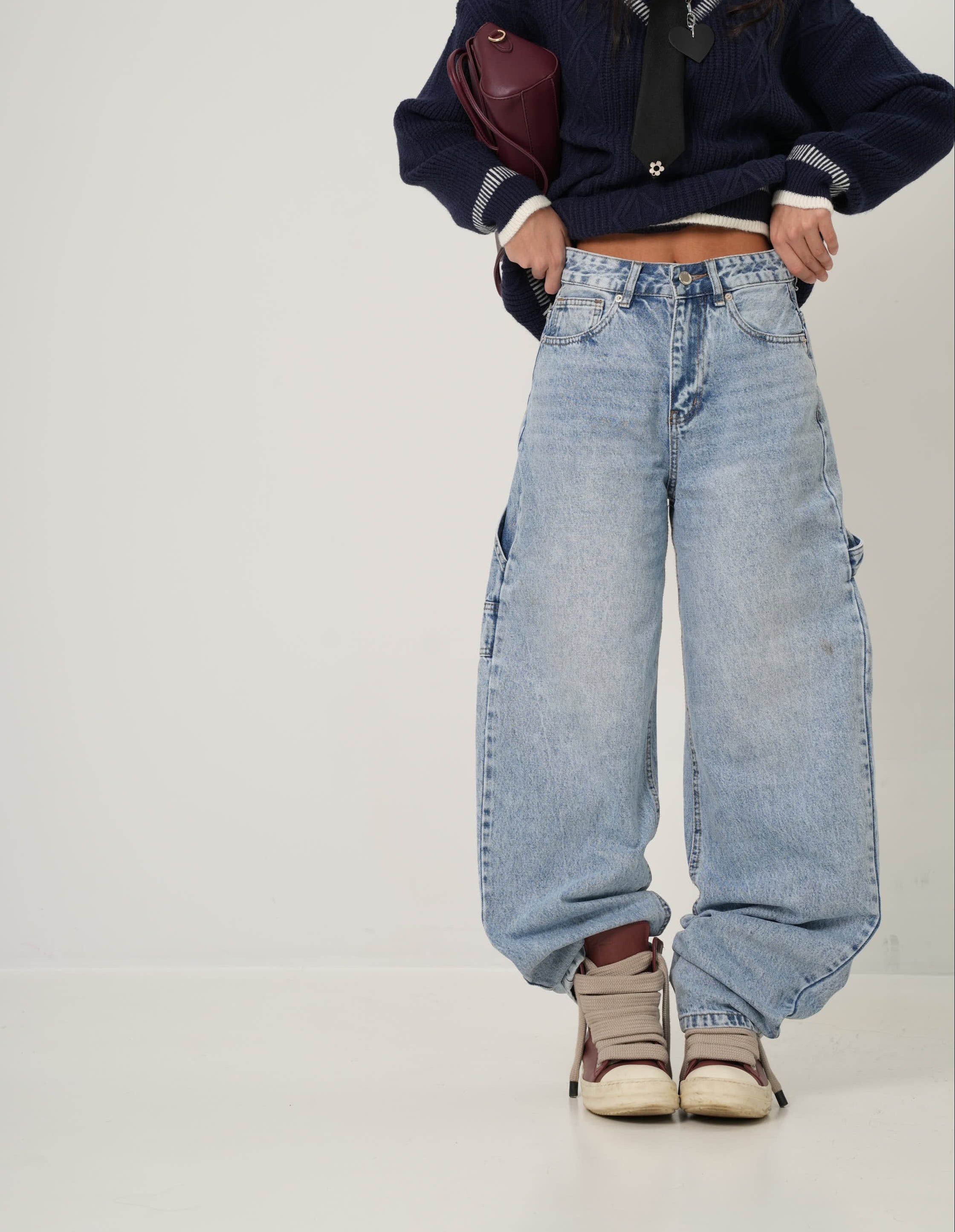 JEANS BAGGY KEY DENIM CHIARO
