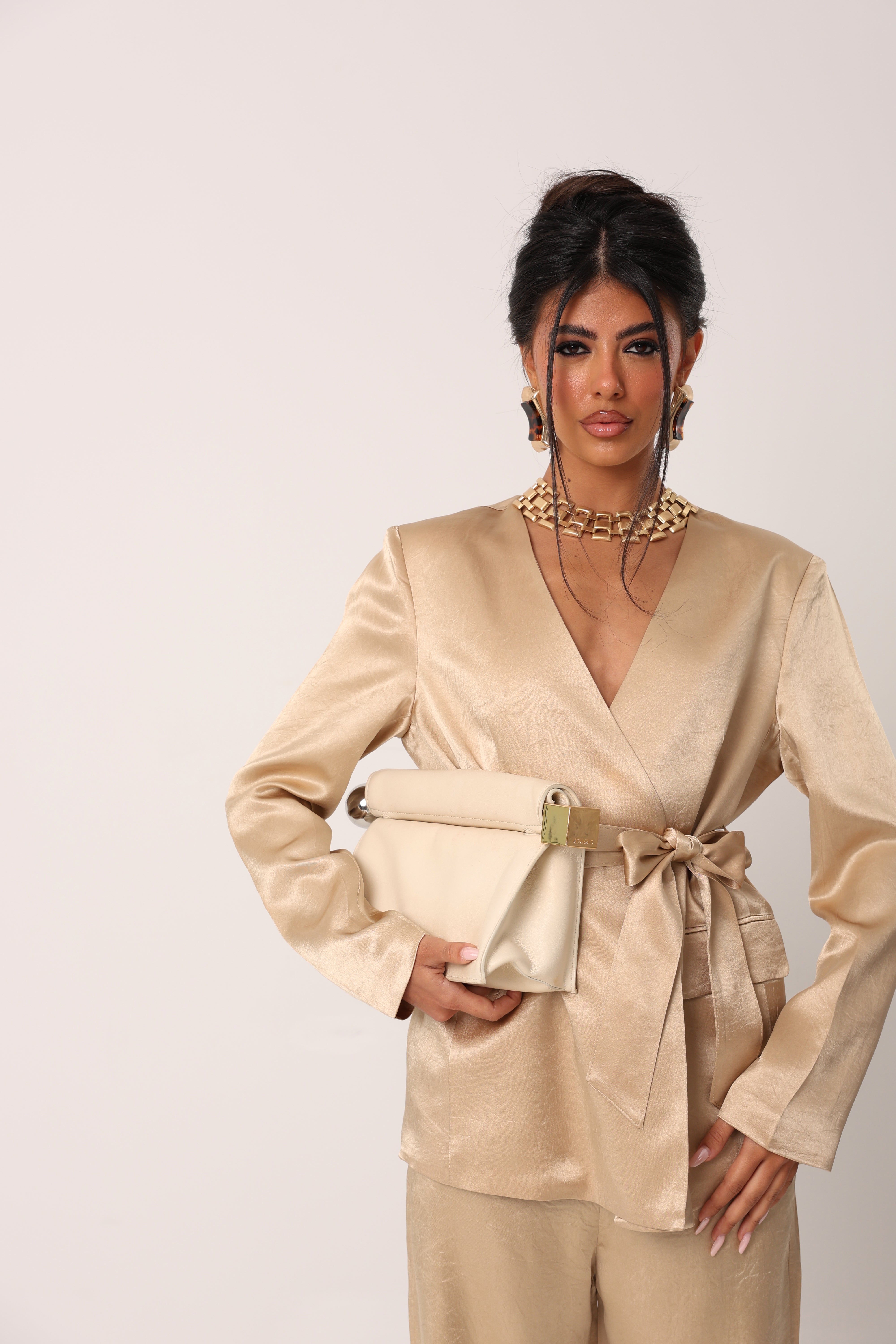 GIACCA EFFETTO SETA ELARIA CHAMPAGNE