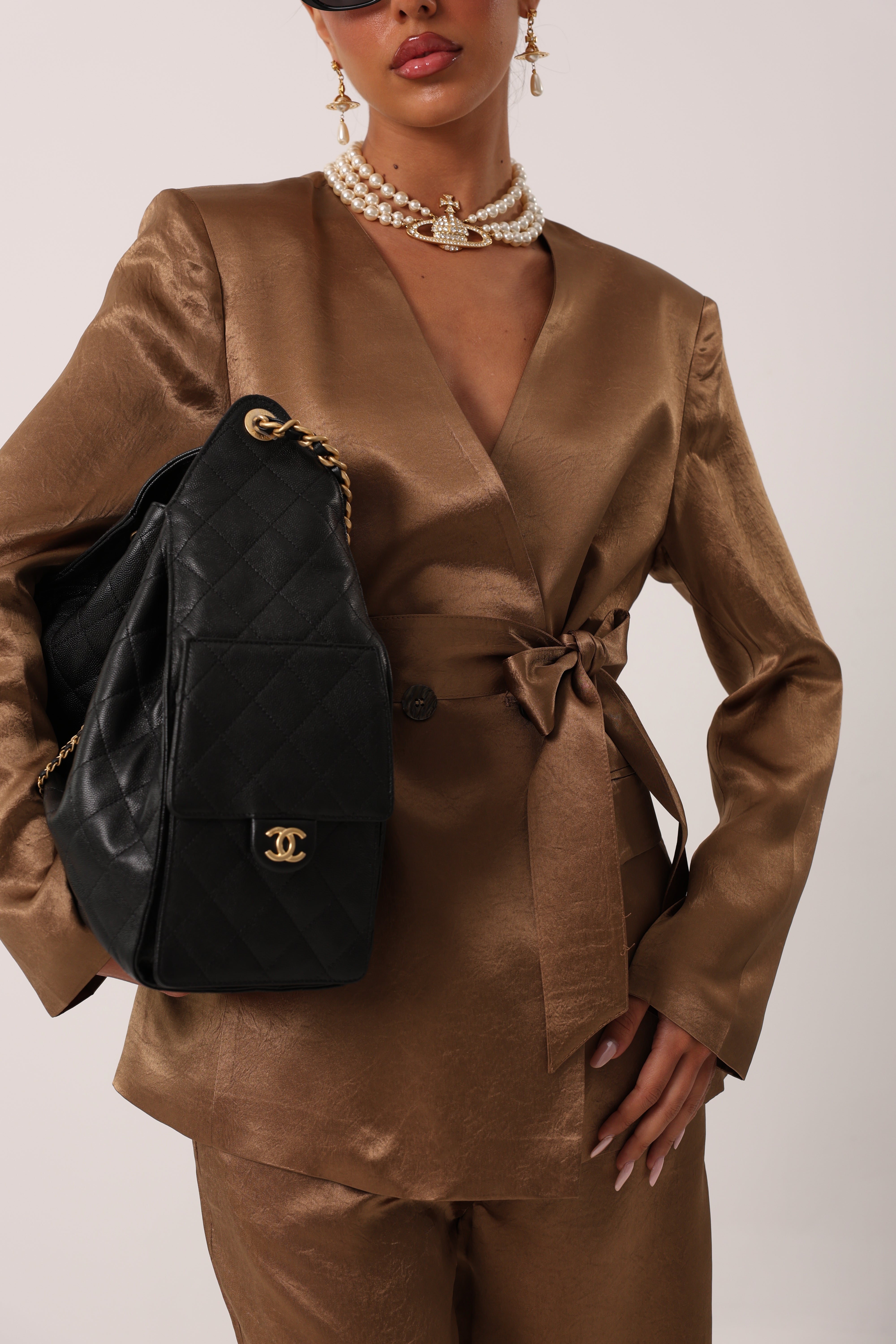 GIACCA EFFETTO SETA ELARIA BRONZO