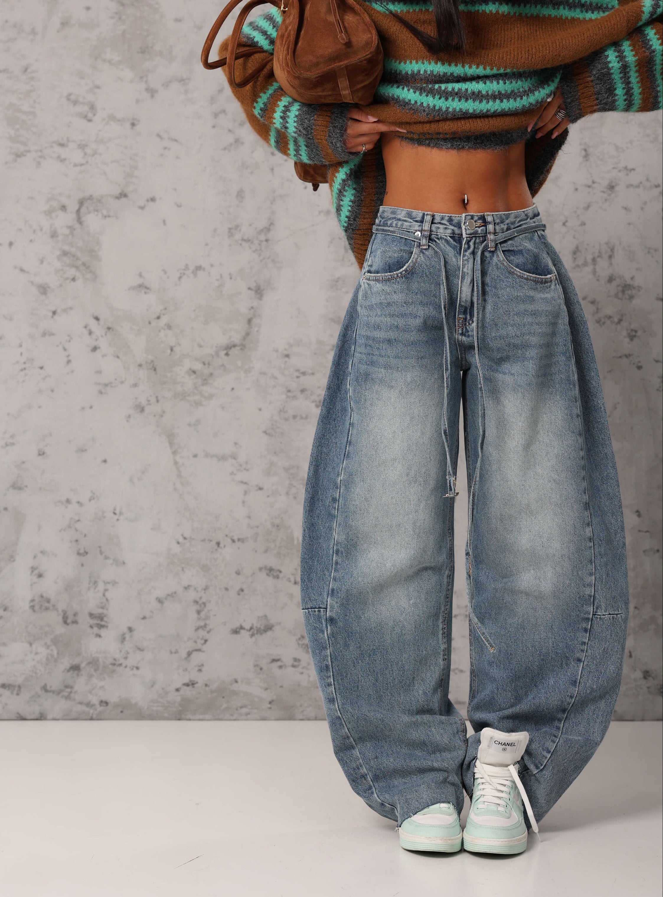 JEANS BAGGY DEMI DENIM BLUE