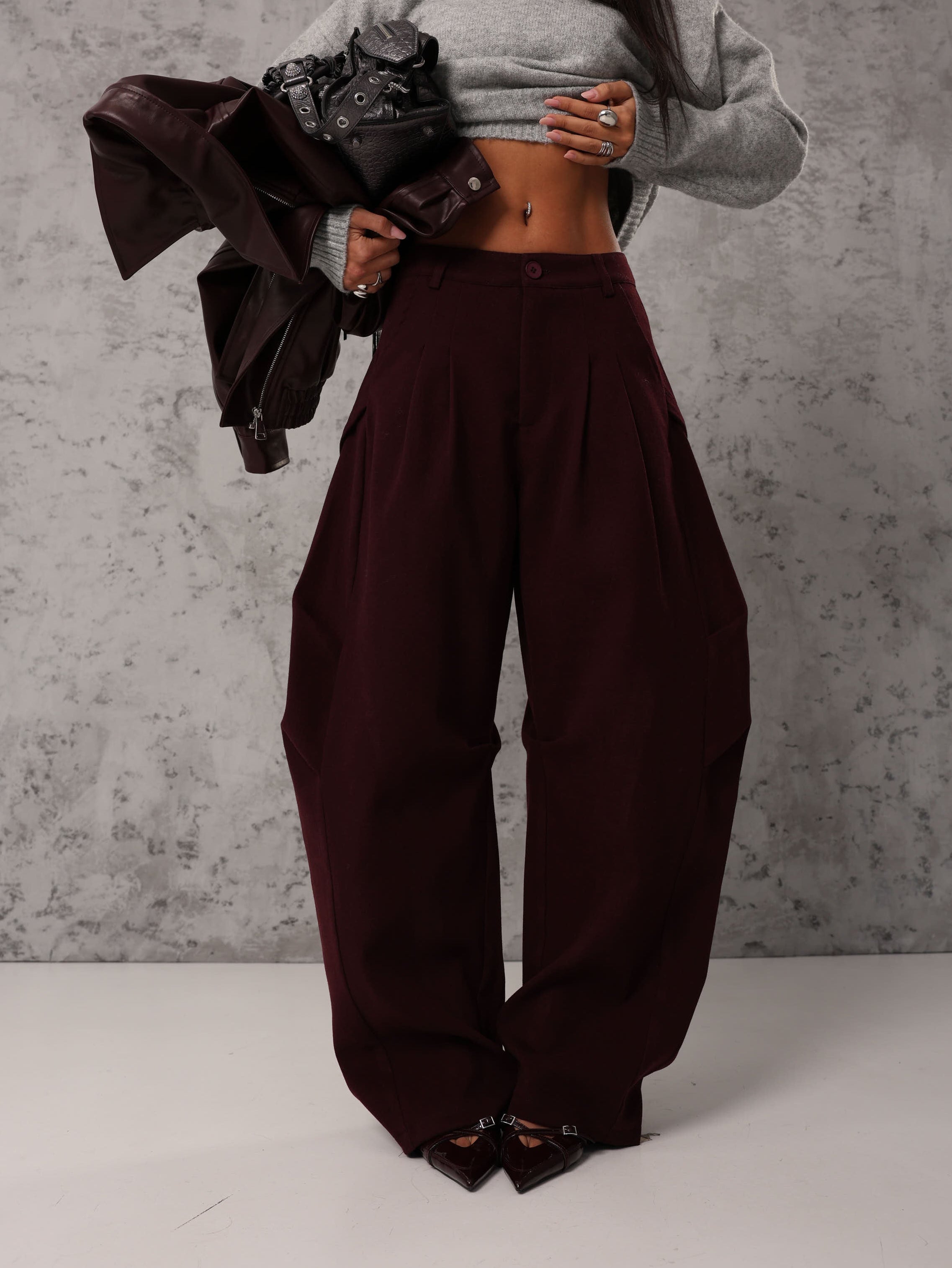 PANTALONI ENEA BORDEAUX