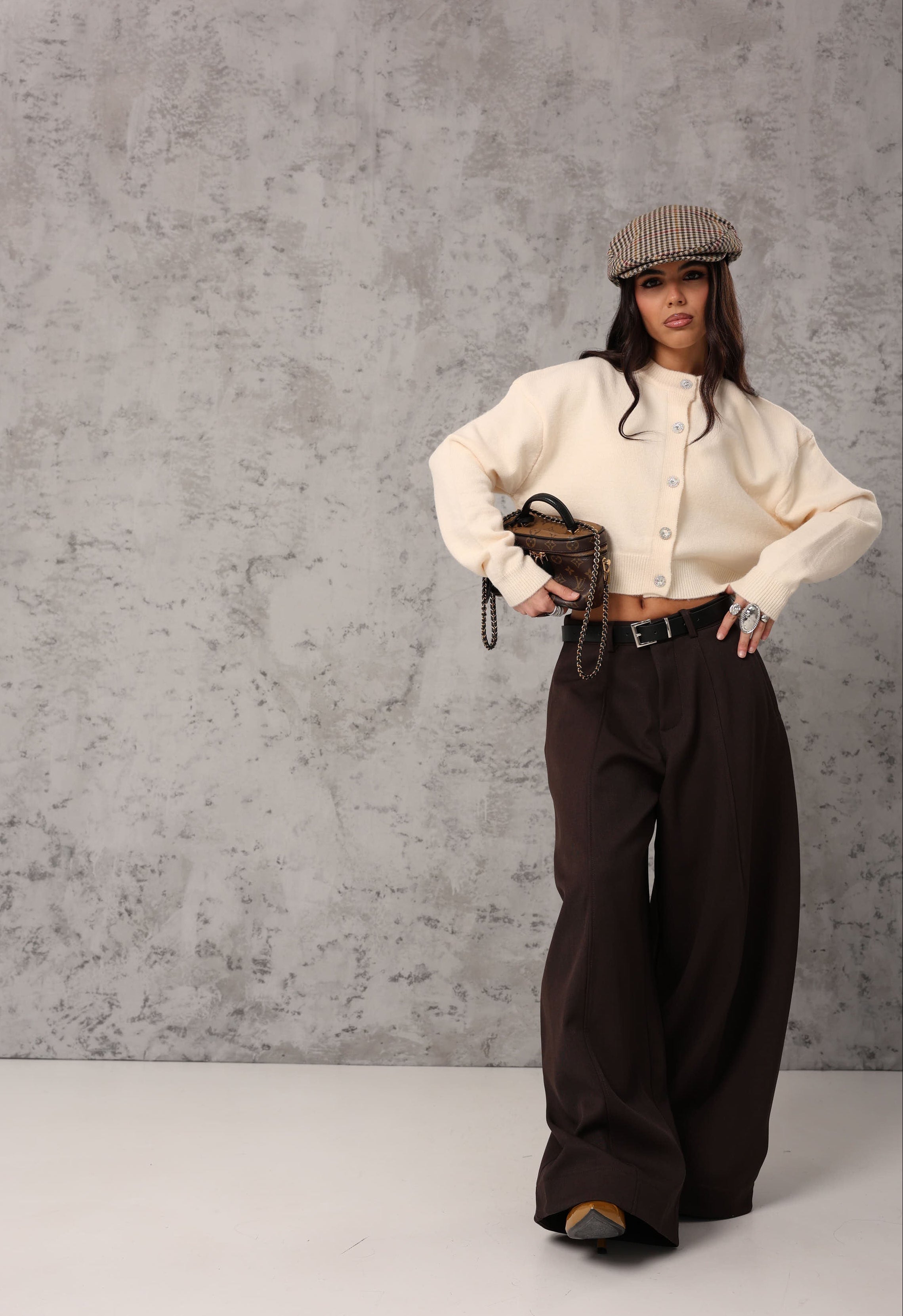 PANTALONI BALLOON MAX MARRONI + CINTURA