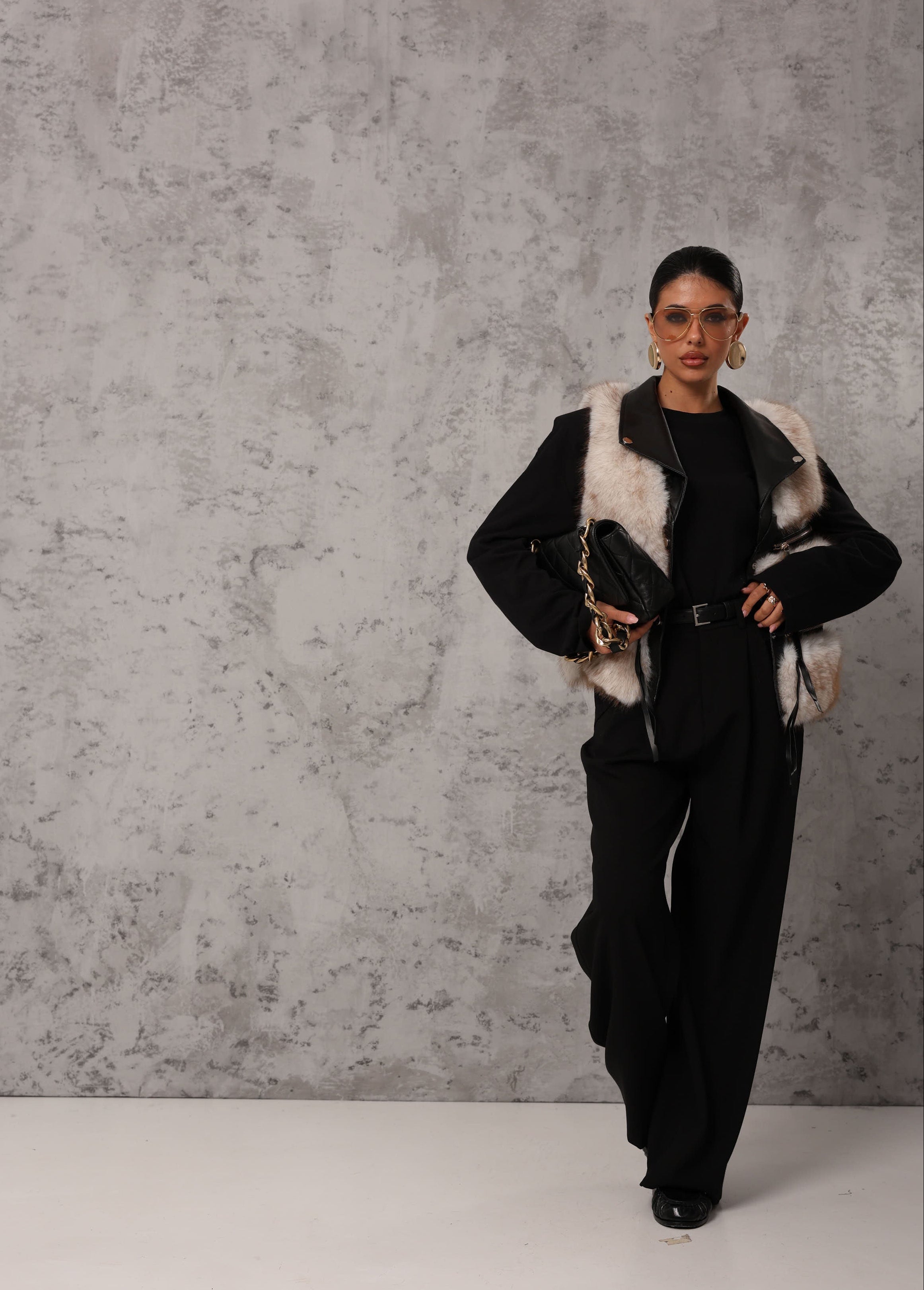 GILET ECOPELLE MYA NERO