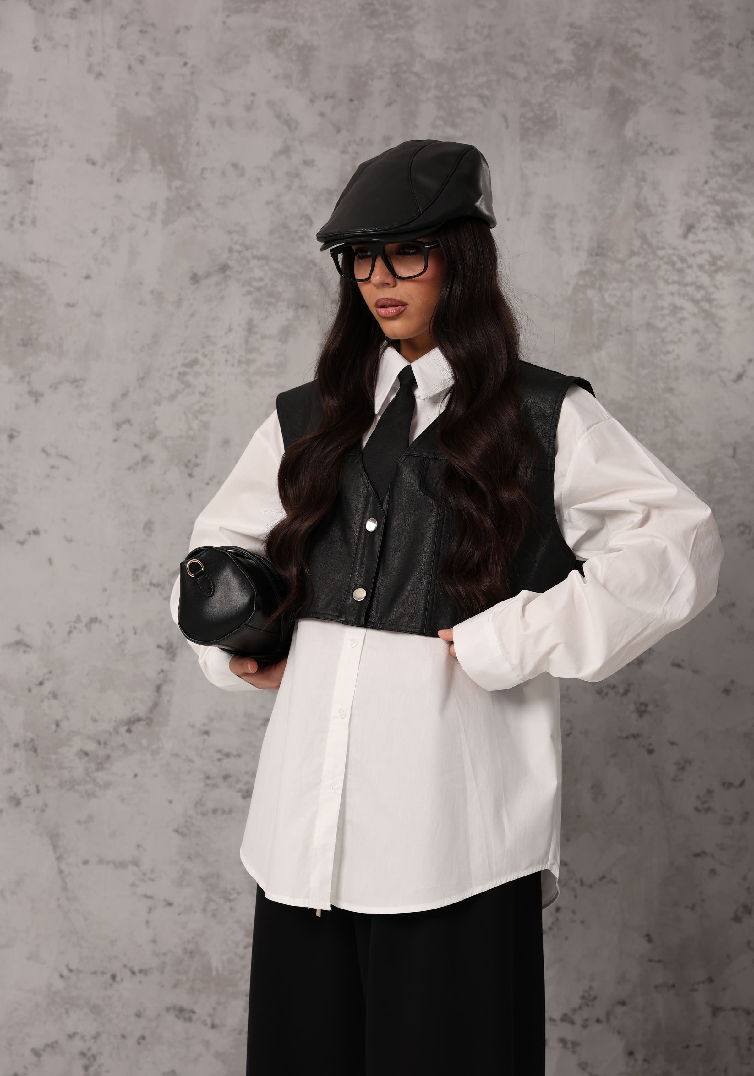 GILET/CAMICIA ALYSSA NERO