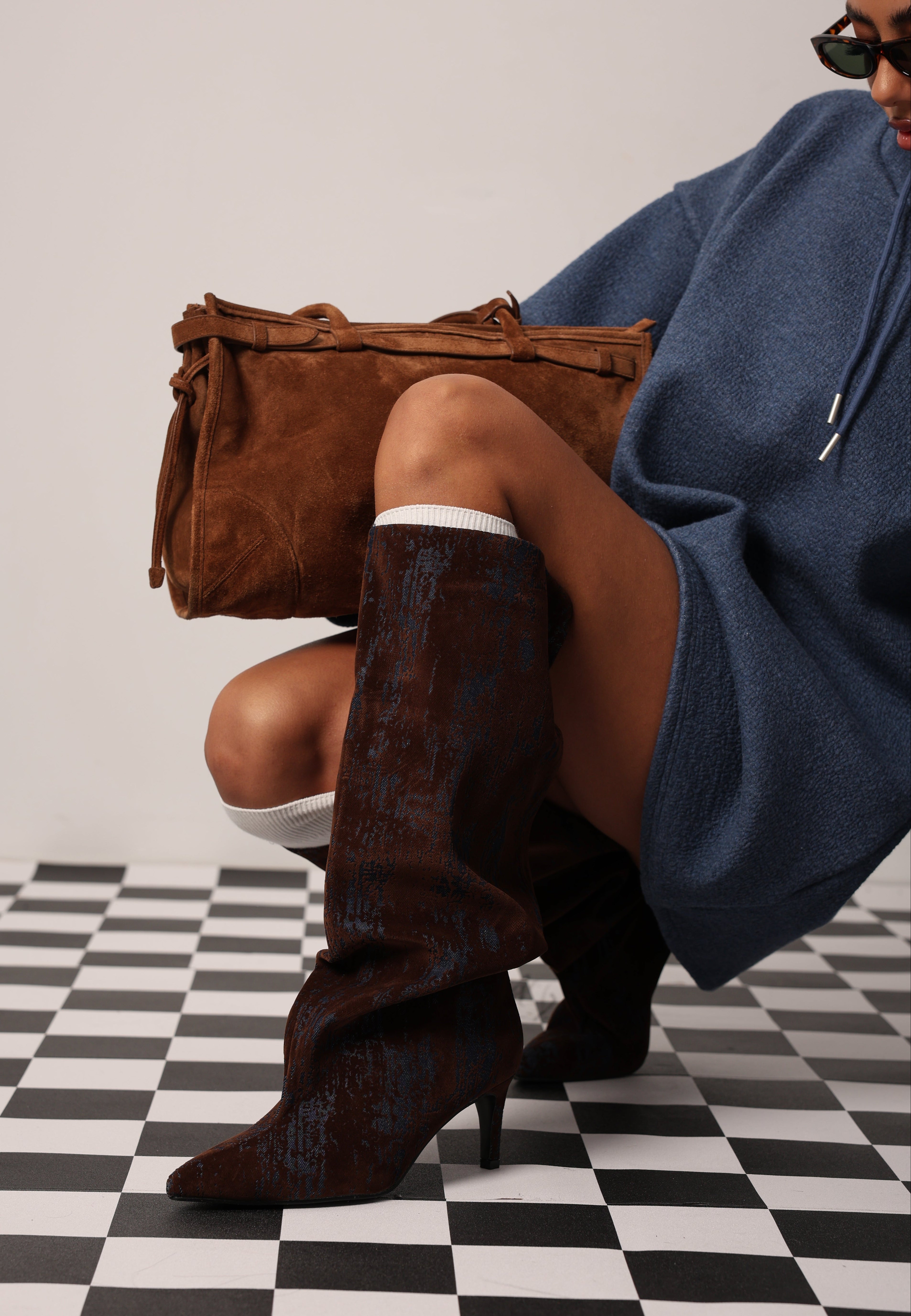 STIVALI ALTI JOSEPHINE MARRONI