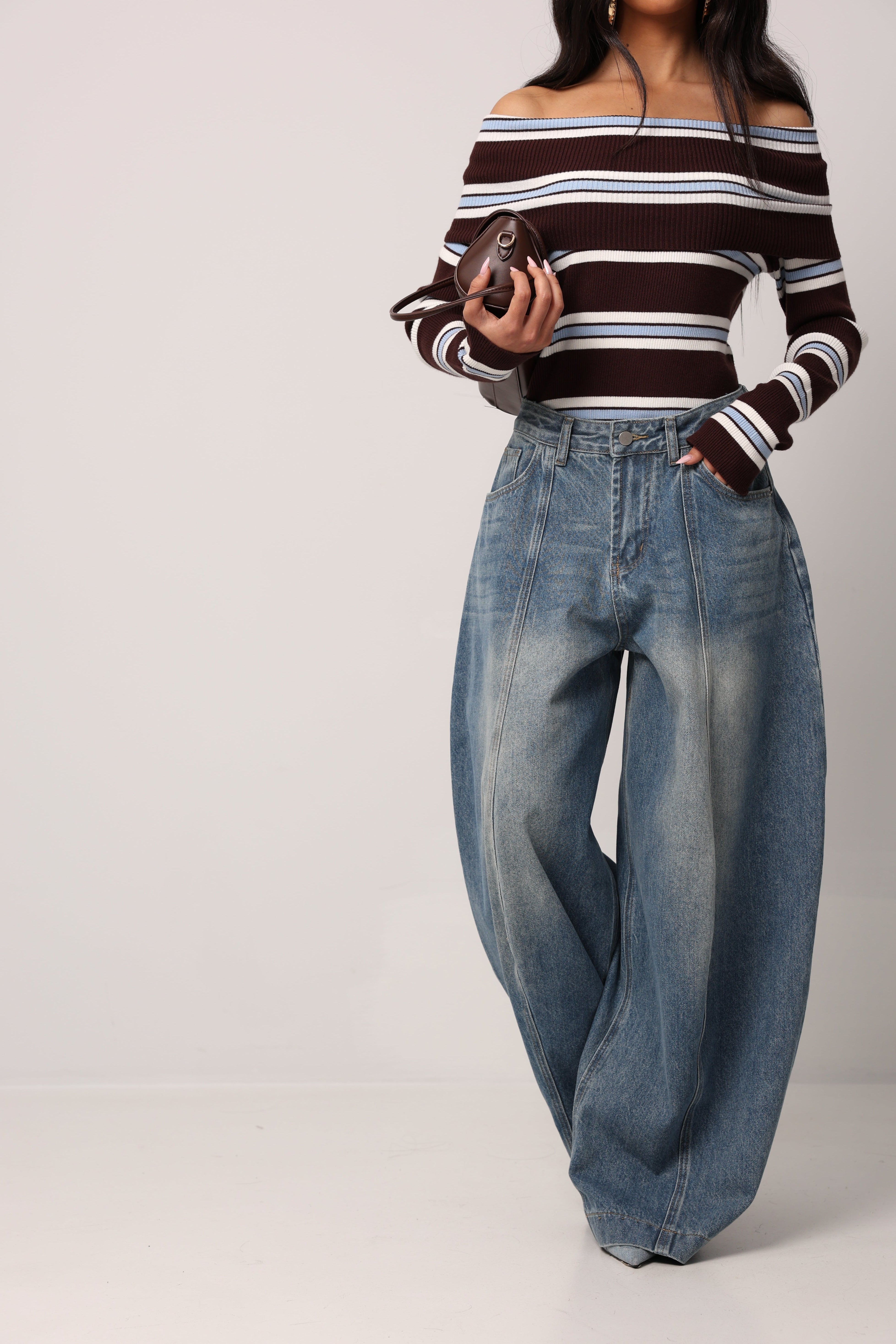 JEANS SUPER BALLOON DENIM CHIARO